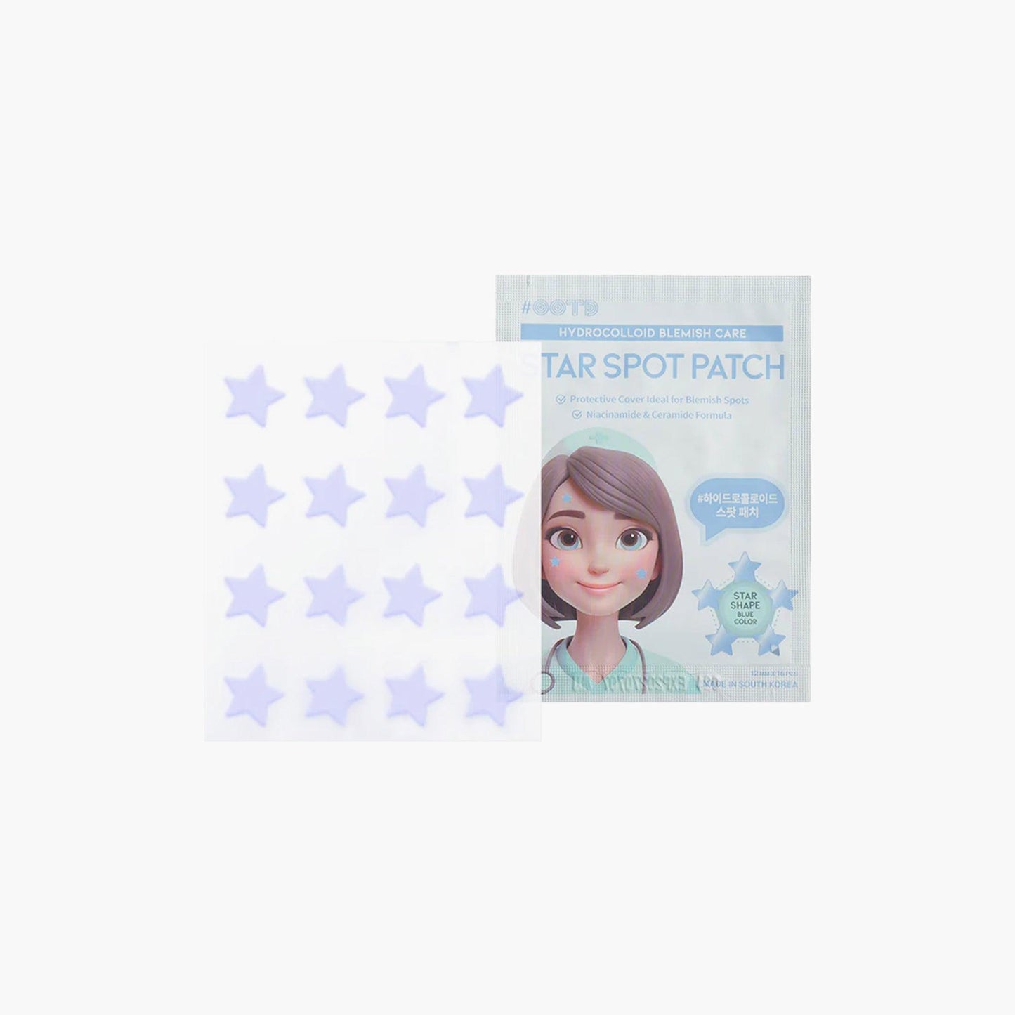 OOTD Beauty Star Spot Patch Pastel Blue Color 16 Patches - TheSkinFit