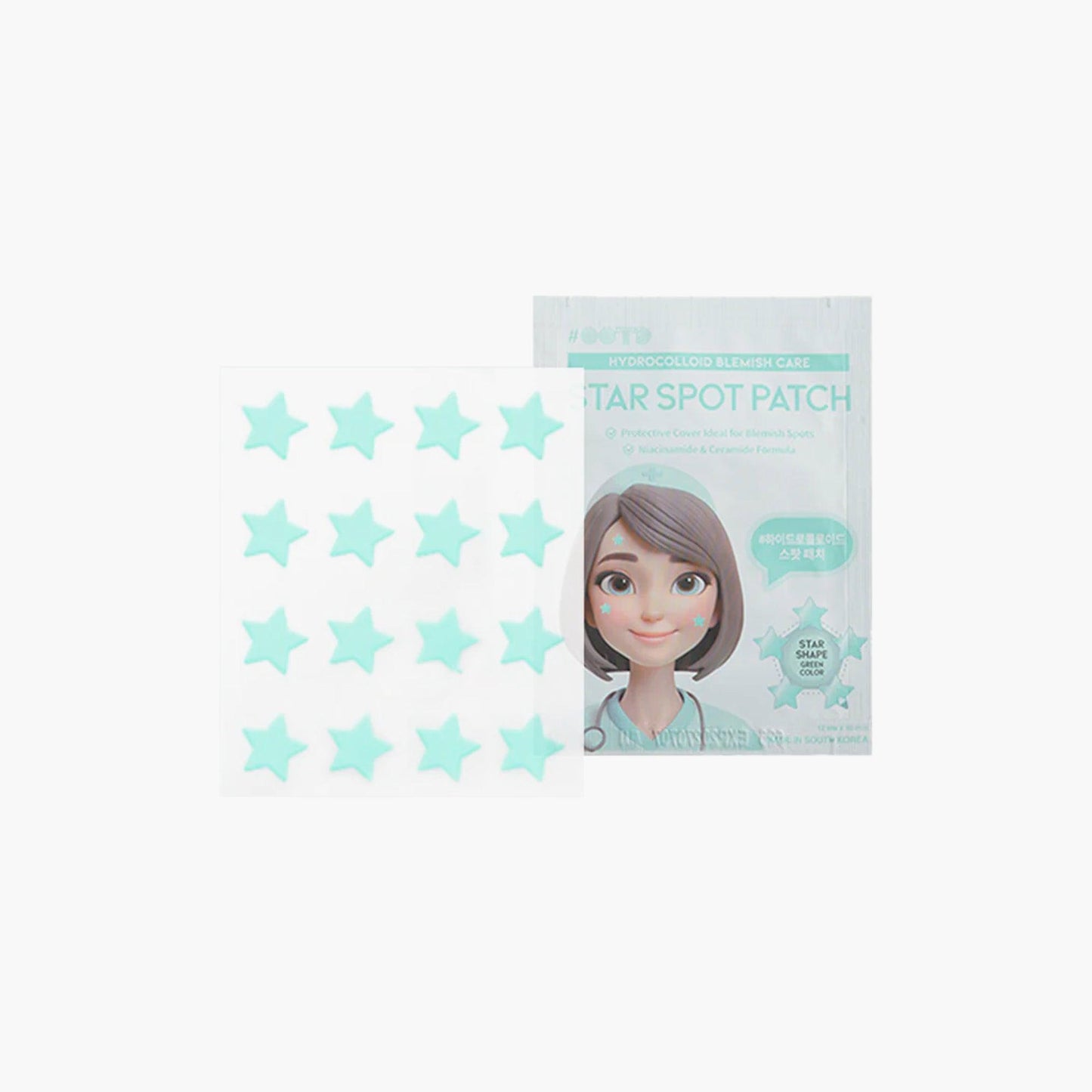 OOTD Beauty Star Spot Patch Pastel Green Color 16 Patches - TheSkinFit