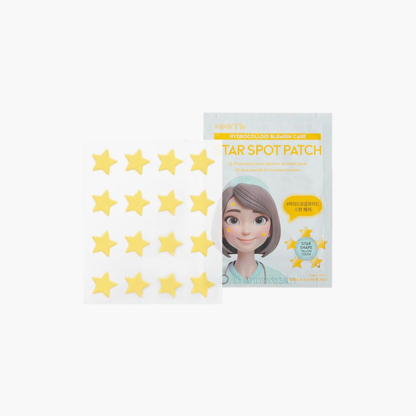 OOTD Beauty Star Spot Patch Pastel Yellow Color 16 Patches - TheSkinFit
