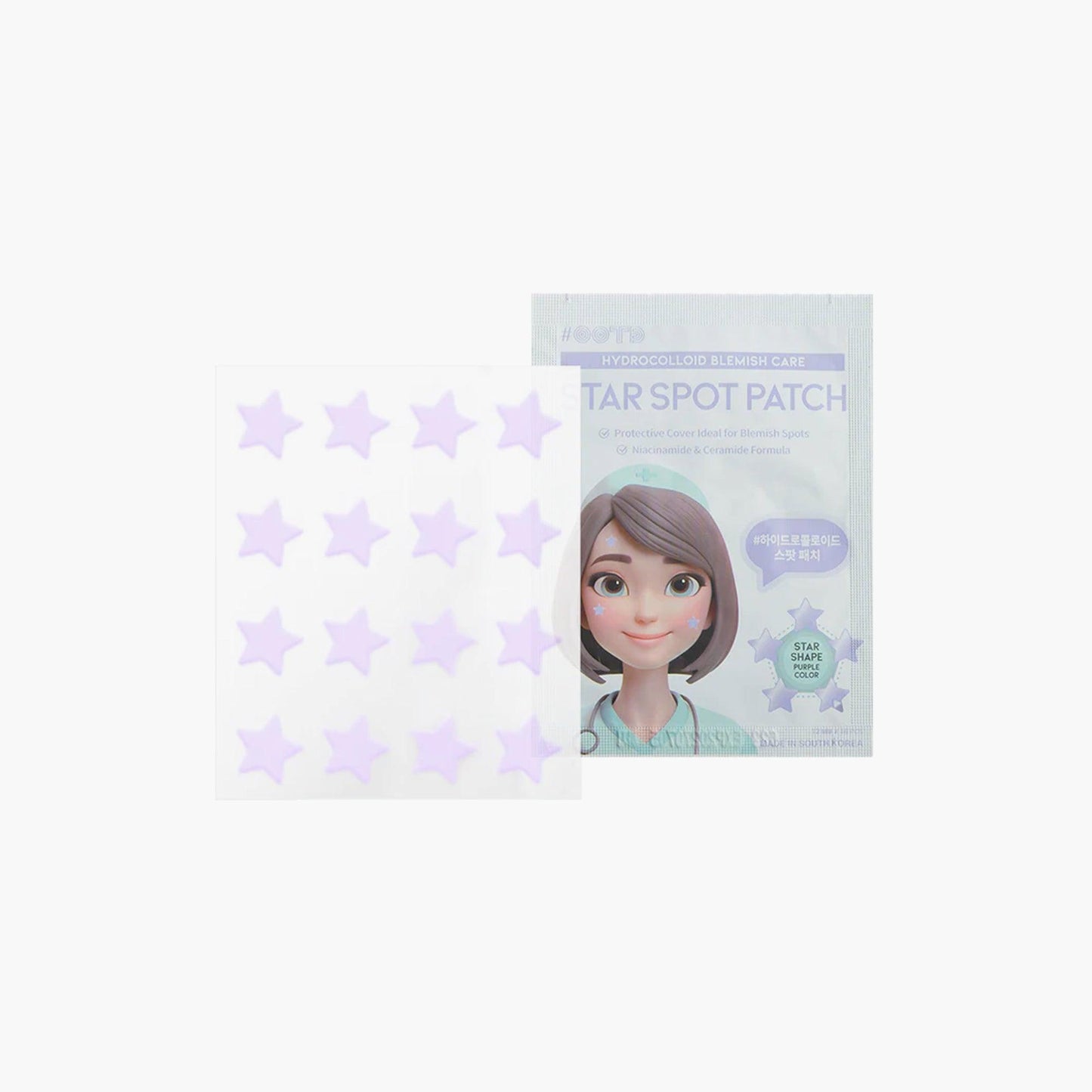 OOTD Beauty Star Spot Patch Pastel Purple Color 16 Patches - TheSkinFit