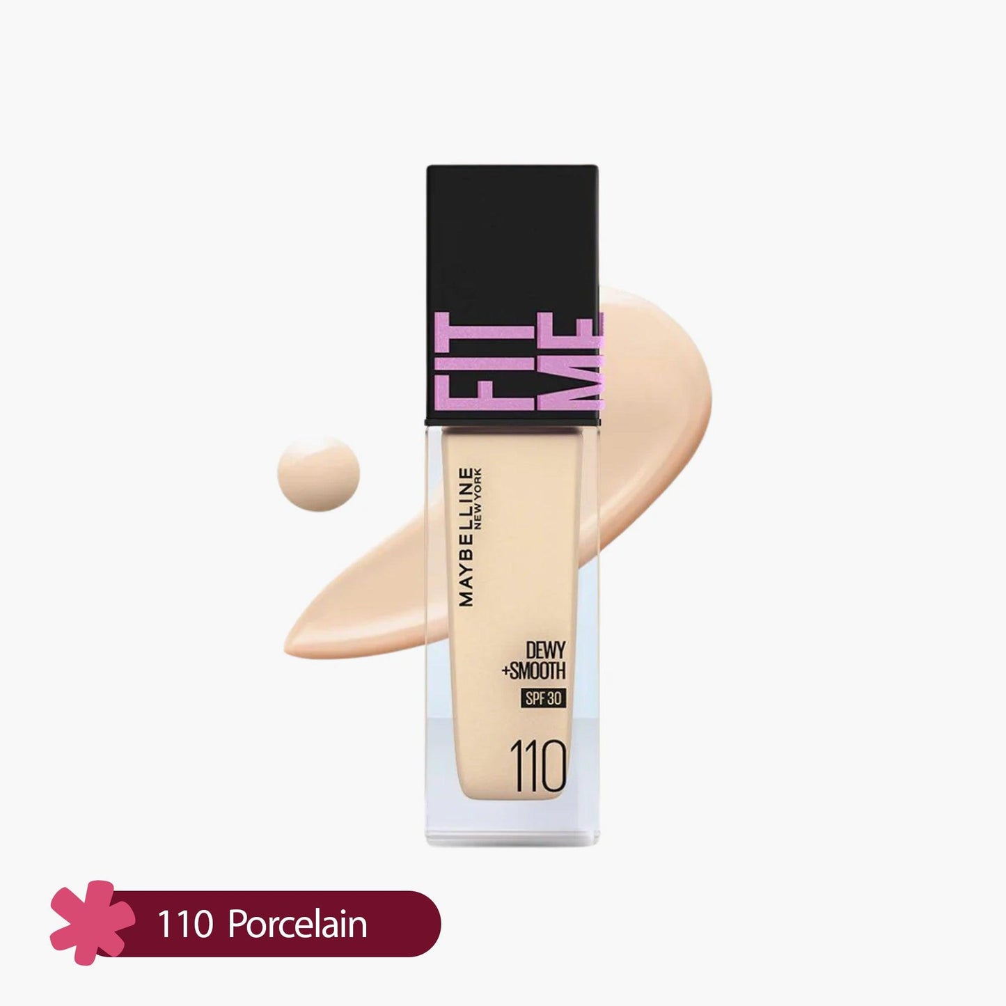 Maybelline Fit Me Dewy+Smooth SPF 30 Foundation 110 Porcelain 30ml