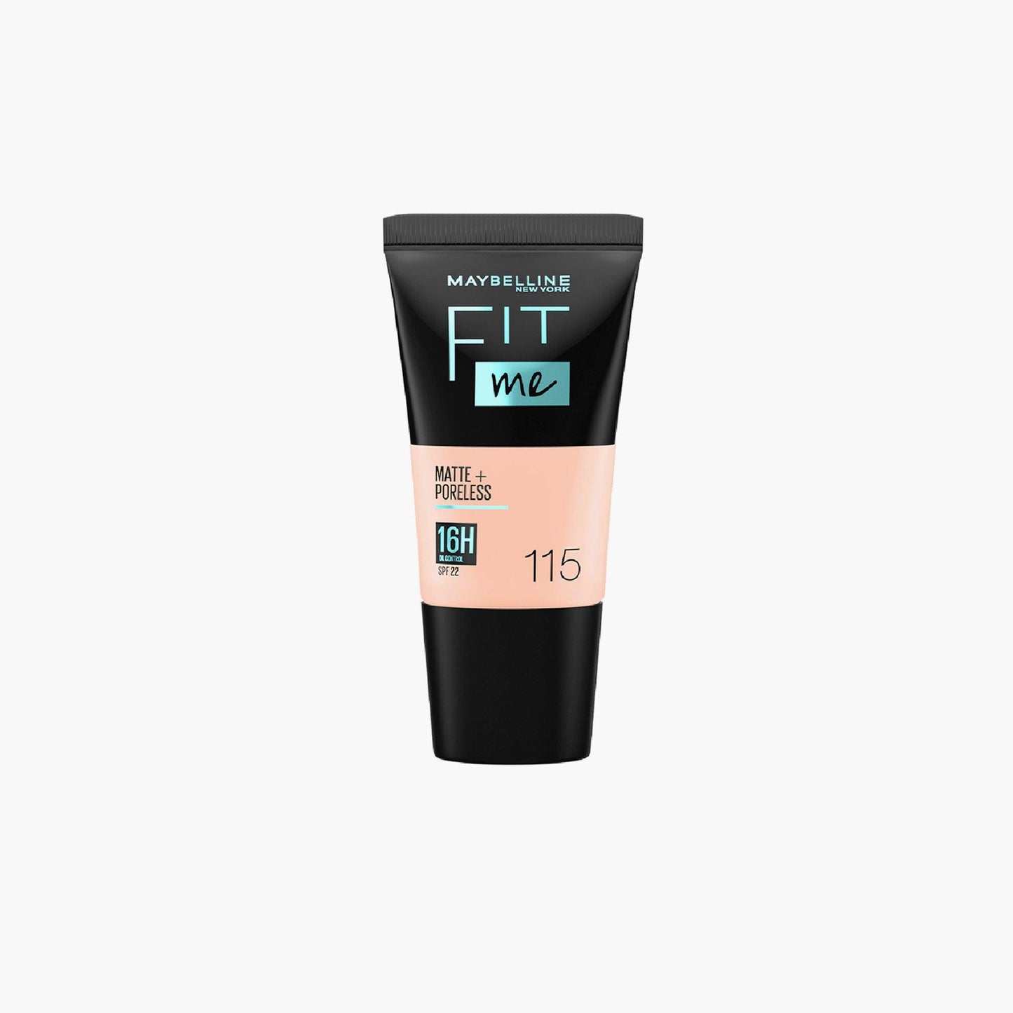 Maybelline New York Fit Me Matte+Poreless 16H Oil Control Liquid Foundation SPF 22 115 Ivory 18ml - TheSkinFit