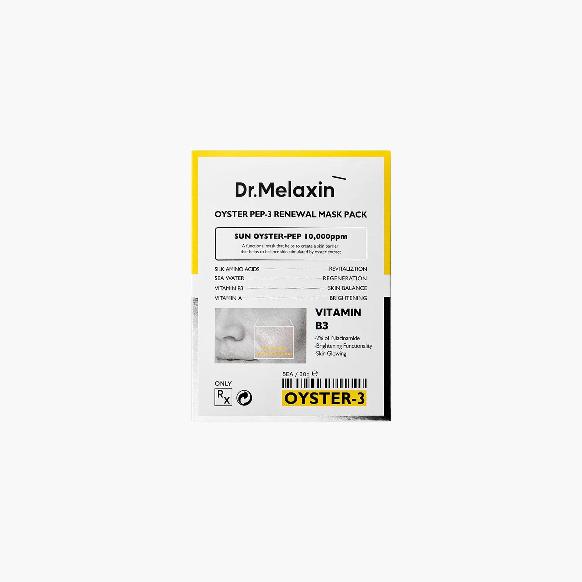 Dr.Melaxin Oyster Pep-3 Renewal Mask 1 Piece - TheSkinFit