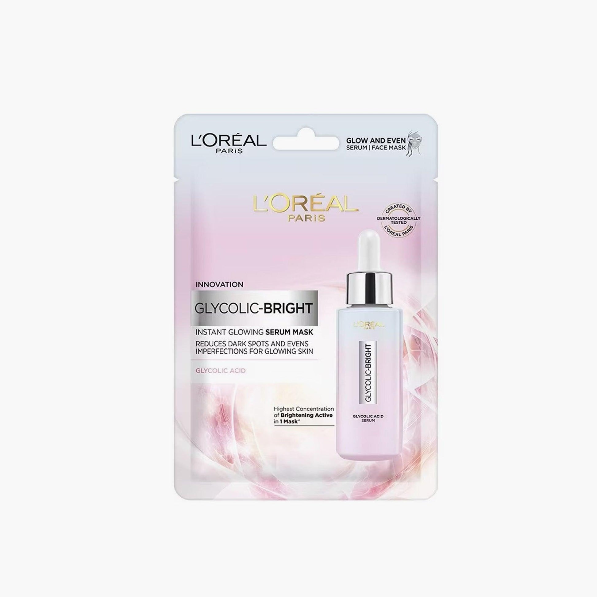 L'Oreal Paris Glycolic-Bright Instant Glowing Serum Mask - TheSkinFit
