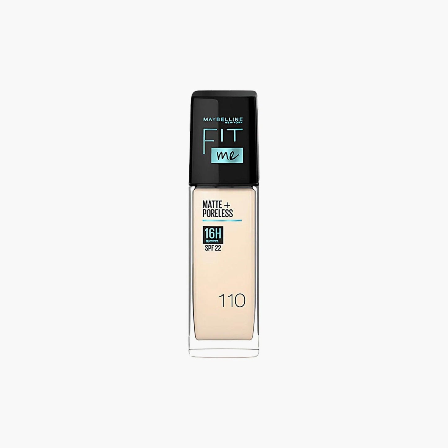 Maybelline New York Fit Me Matte+Poreless 16H Oil Control Liquid Foundation SPF 22 110 Porcelain 30ml - TheSkinFit