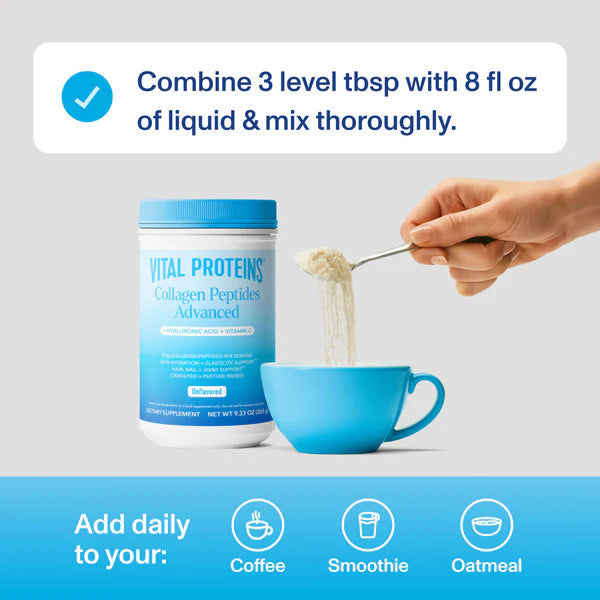 Vital Proteins Collagen Peptides Advanced With Hyaluronic Acid & Vitamin C 265gm