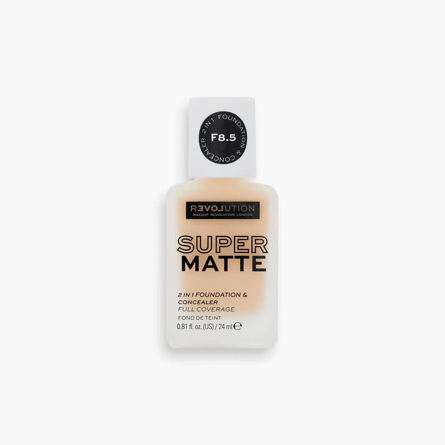 Revolution Relove Super Matte 2 in 1 Full Coverage Foundation & Concealer F8.5 24ml - TheSkinFit