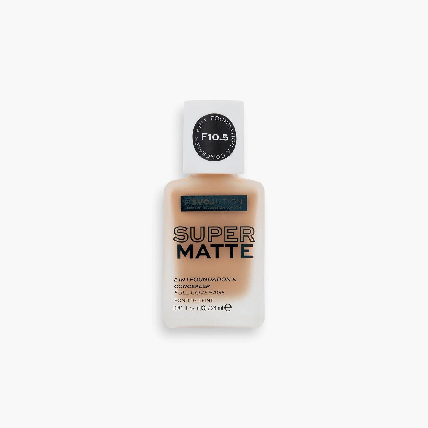 Revolution Relove Super Matte 2 in 1 Full Coverage Foundation & Concealer F10.5 24ml - TheSkinFit