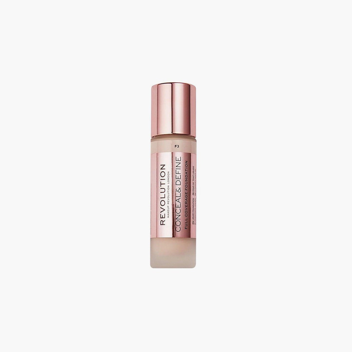 Revolution Conceal & Define Full Coverage Liquid Foundation F3 23ml - TheSkinFit