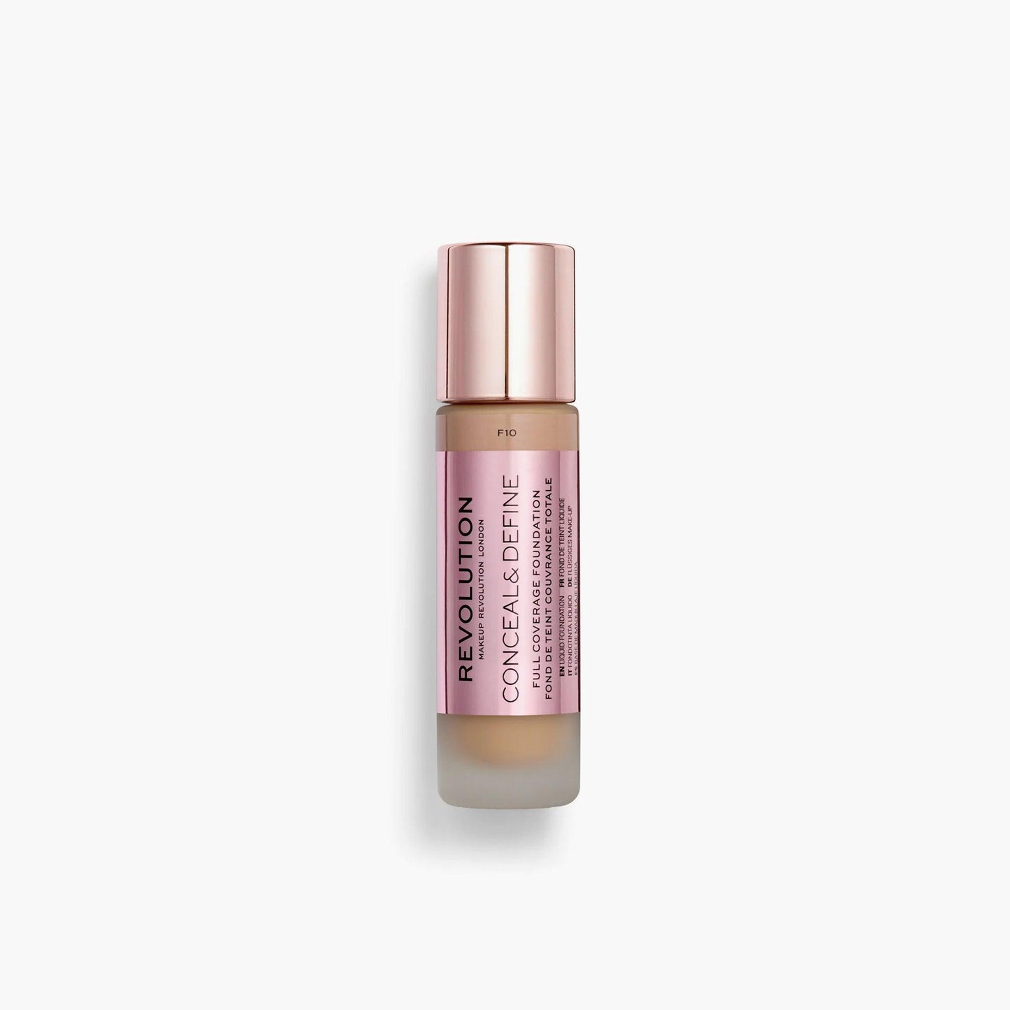 Revolution Conceal & Define Full Coverage Liquid Foundation F10 23ml - TheSkinFit
