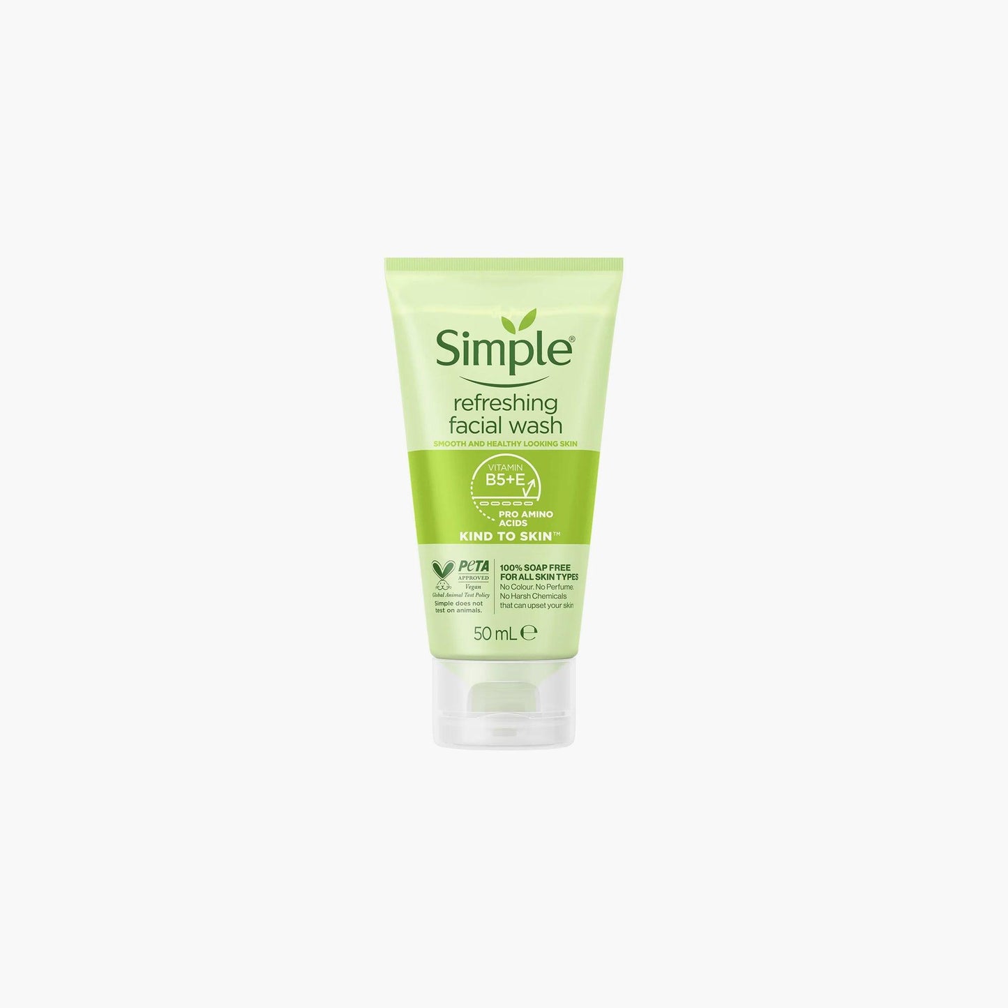 Simple Refreshing Facial Wash With Vitamin B5+E 50ml - TheSkinFit