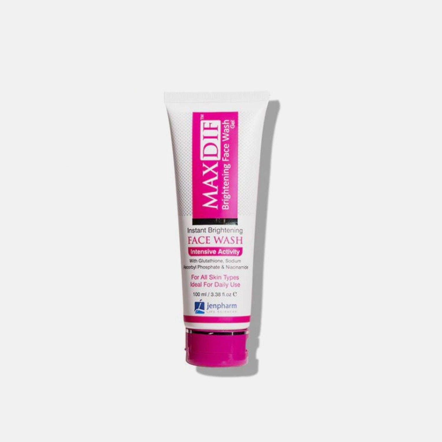 Jenpharm MAXdif Instant Brightening Face Wash Gel 100ml - TheSkinFit