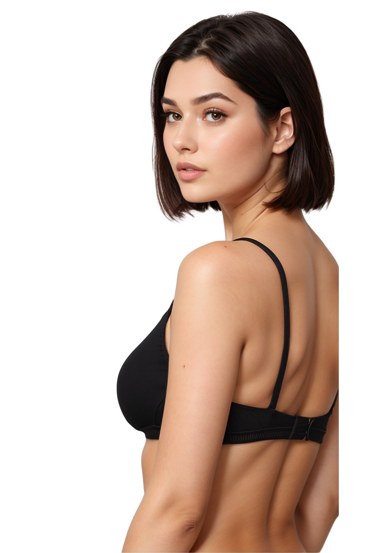 BLS Alma Non Padded Cotton Bralette Black