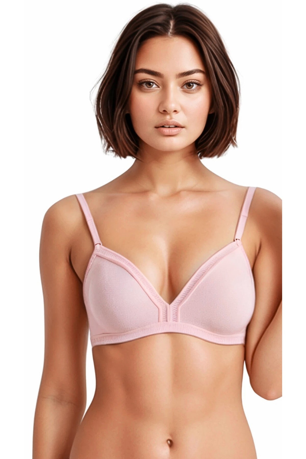 BLS Alma Non Padded Cotton Bralette Pink