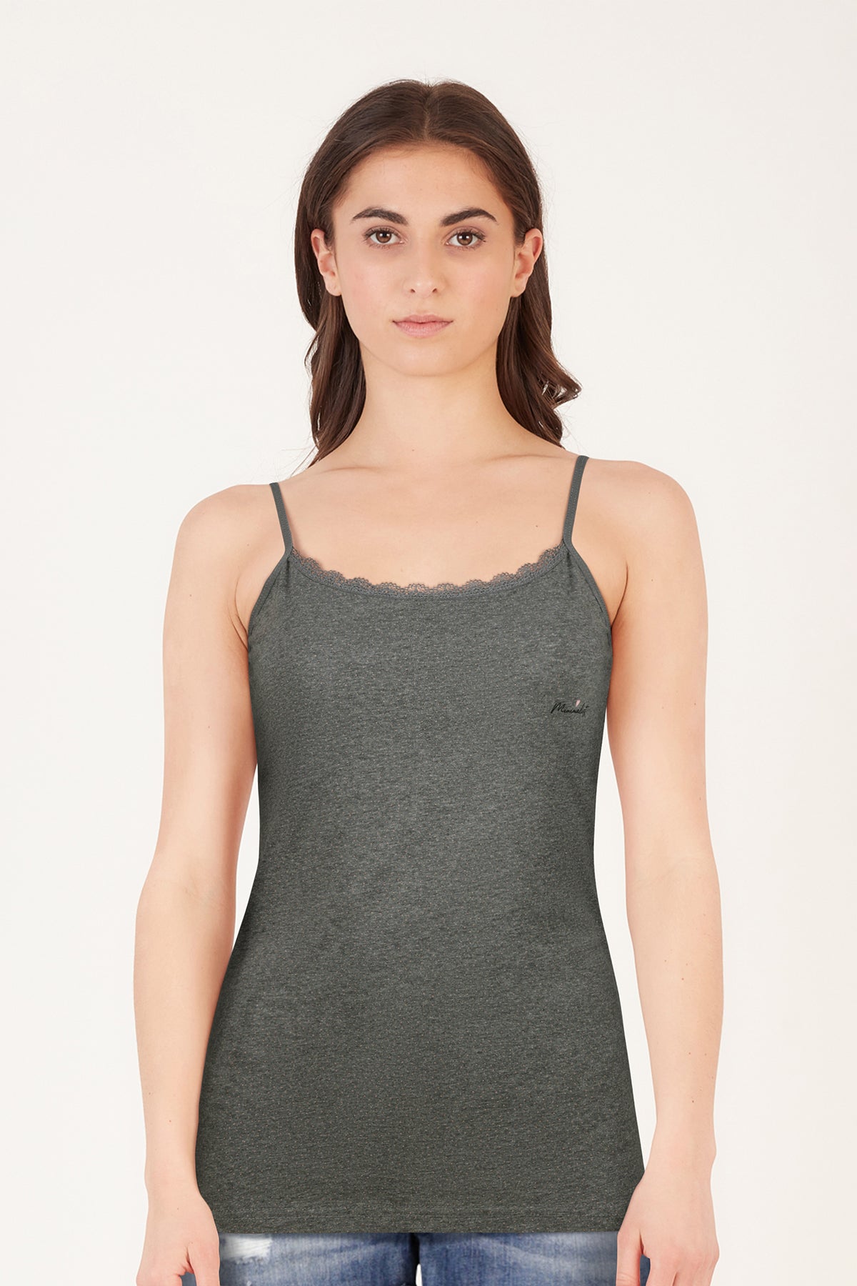 BLS Zorica Stretchable Cotton Camisole Dark Grey