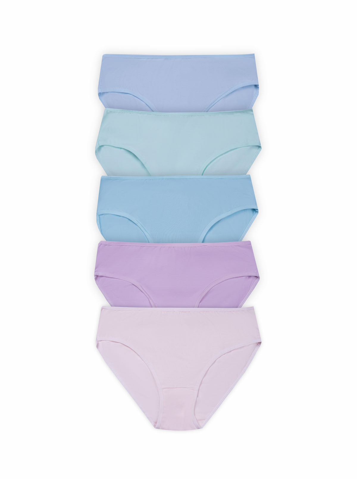 BLS Lilac Mid Rise Cotton Panty Pack Of 5