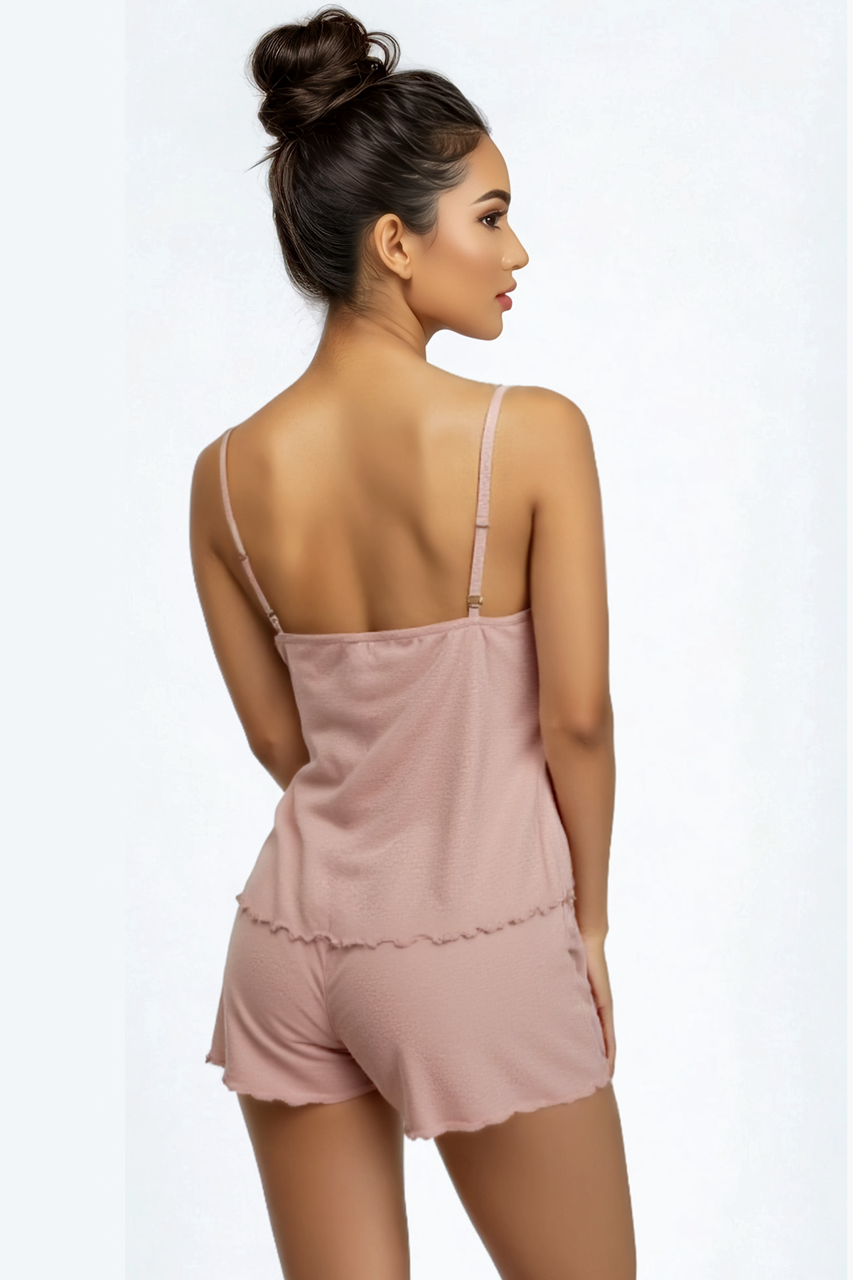BLS Meadow Viscose Short Set Peach