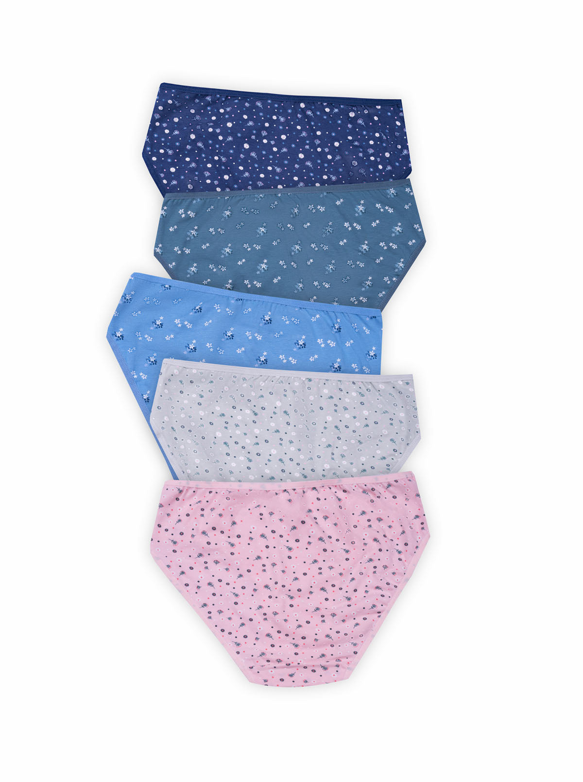 BLS Pentas Mid Rise Cotton Panty Pack Of 5