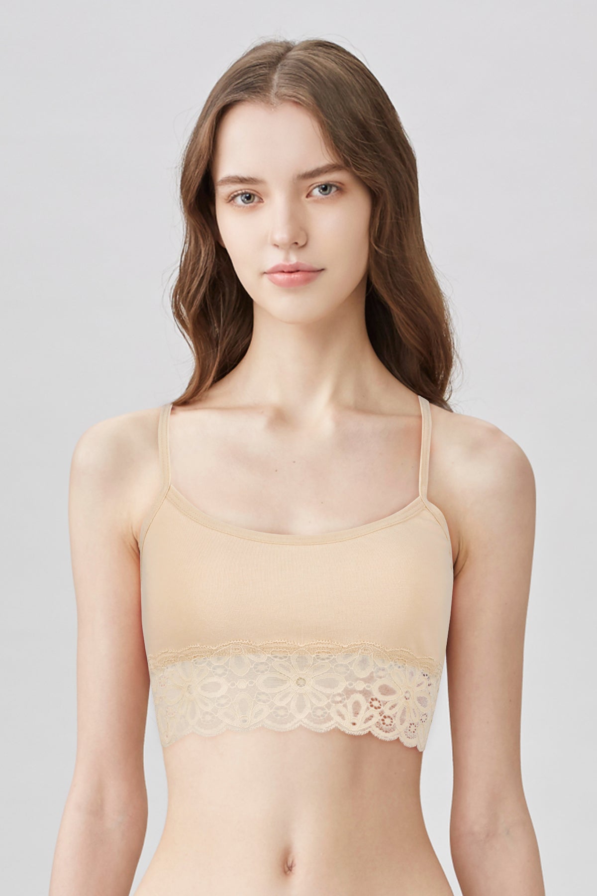 BLS Zivka Non Padded Cotton Teen Bra Beige