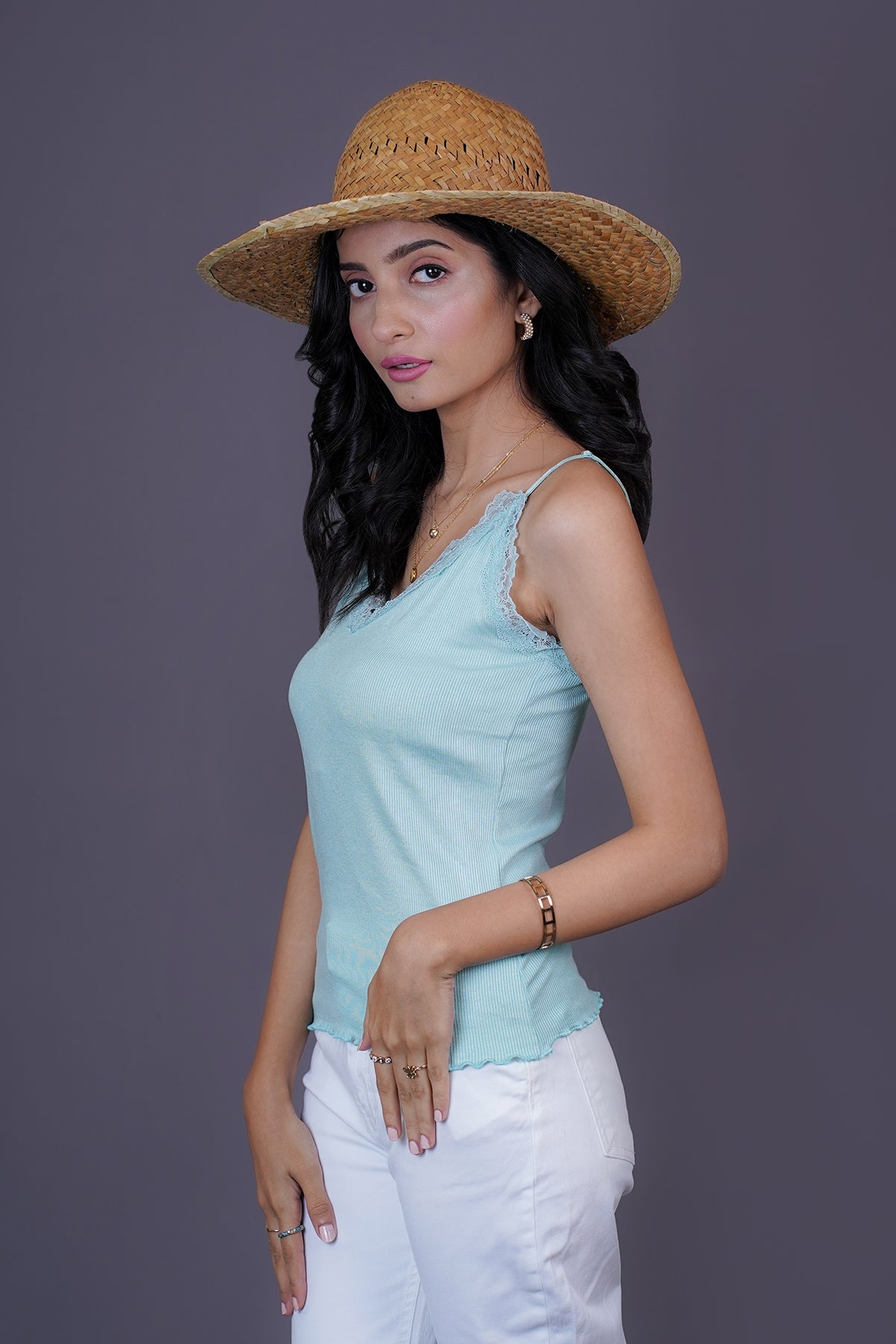 BLS Ayleen Lace Camisole Mint