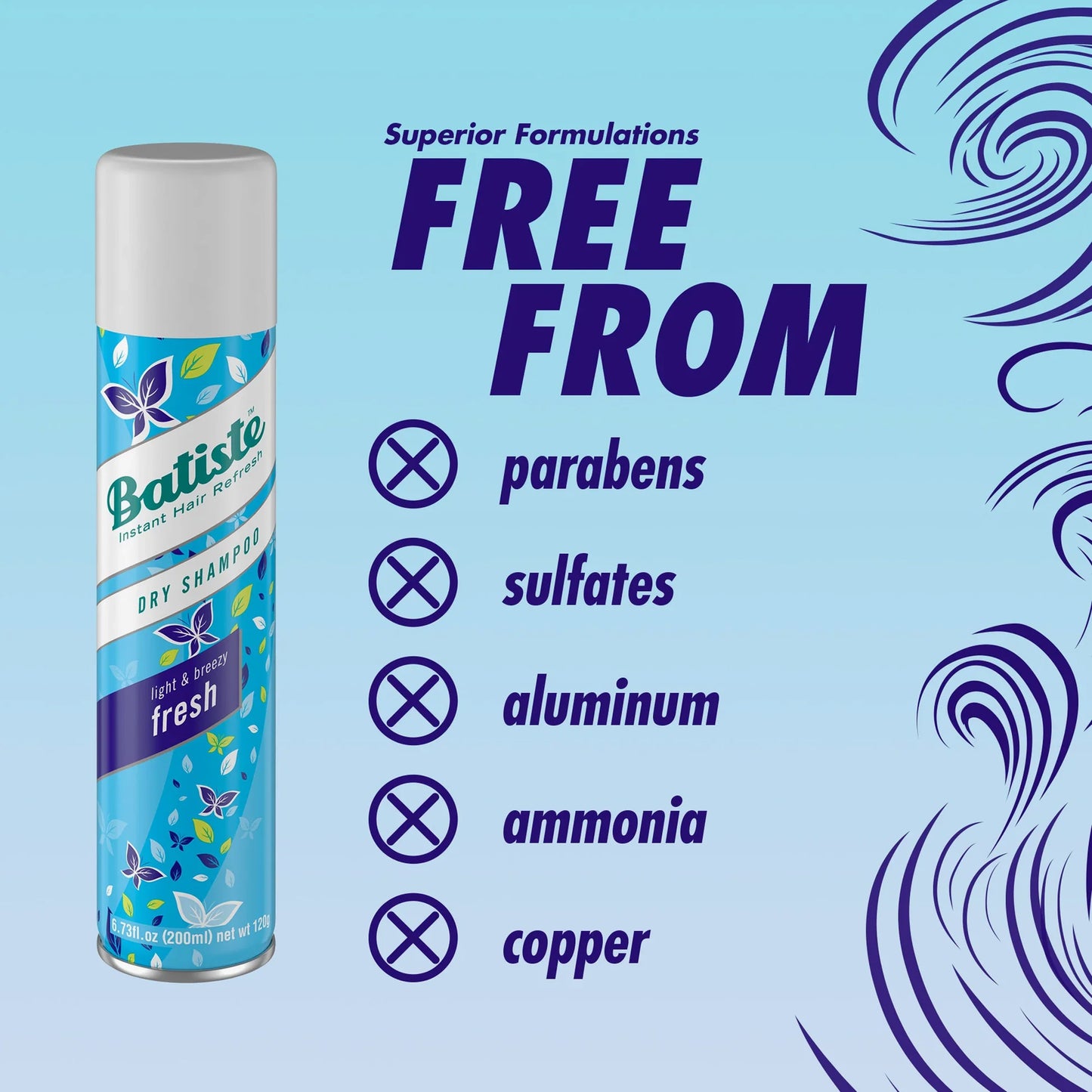 Batiste Dry Shampoo Light & Breezy Fresh 200ml