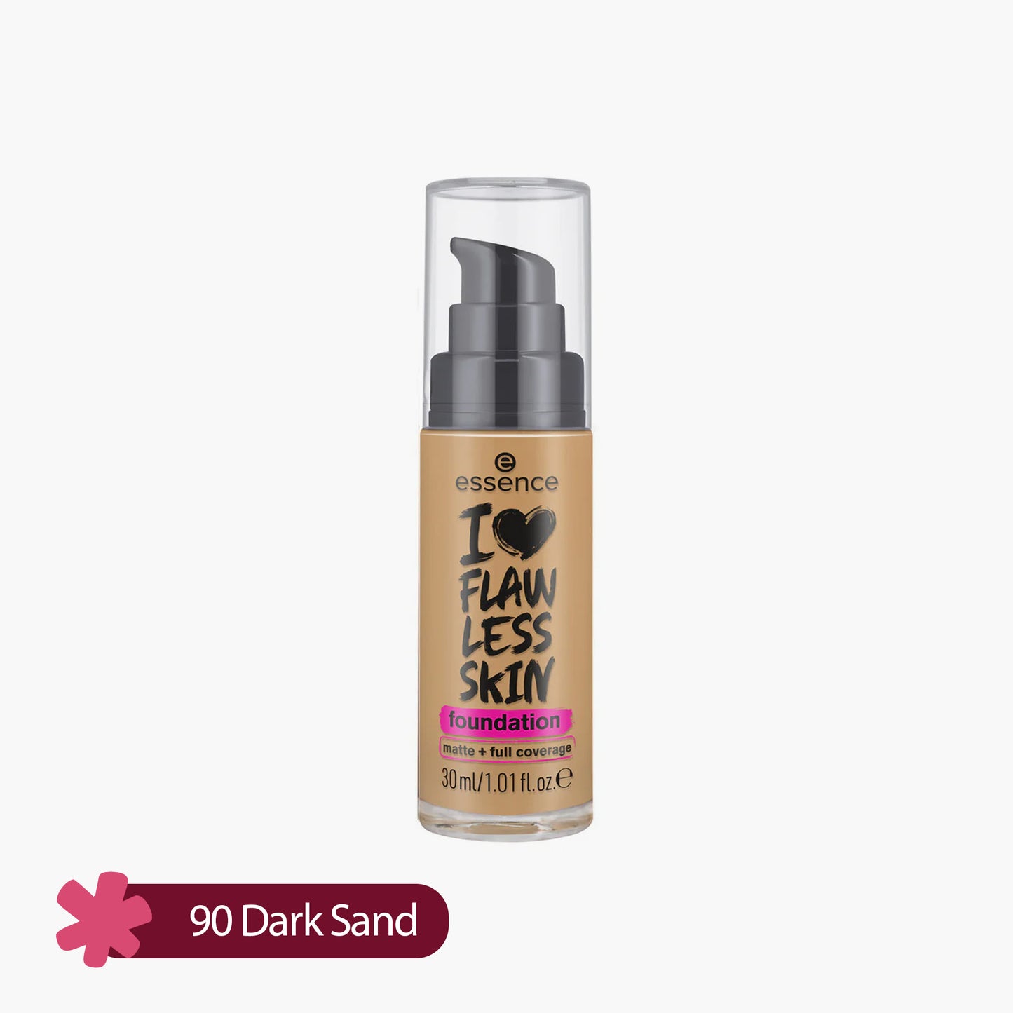 Essence I Love Flawless Skin Foundation Matte + Full Coverage 90 Dark Sand 30ml