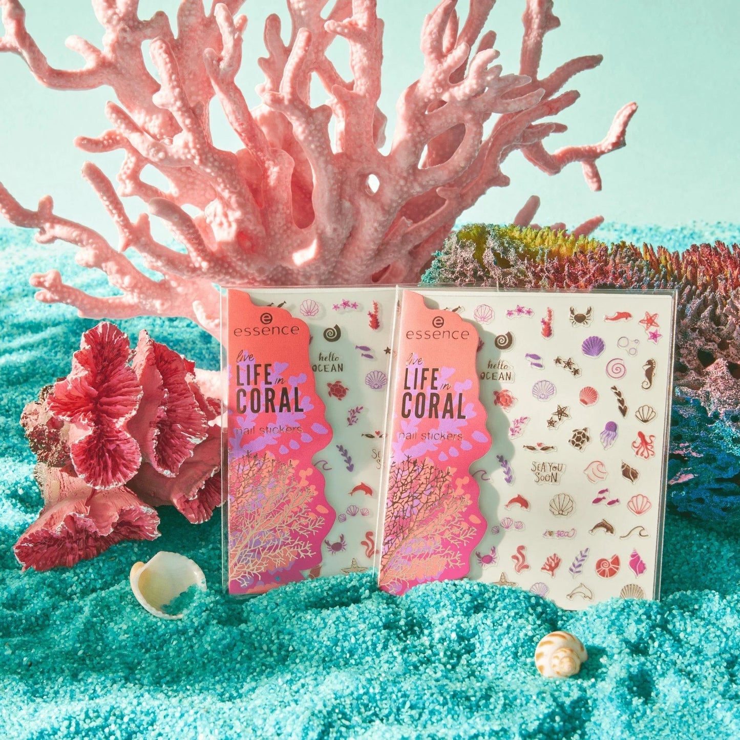 Essence Live Life In Coral Nail Stickers 01 It's A Reef Of Happiness! 1 Piece