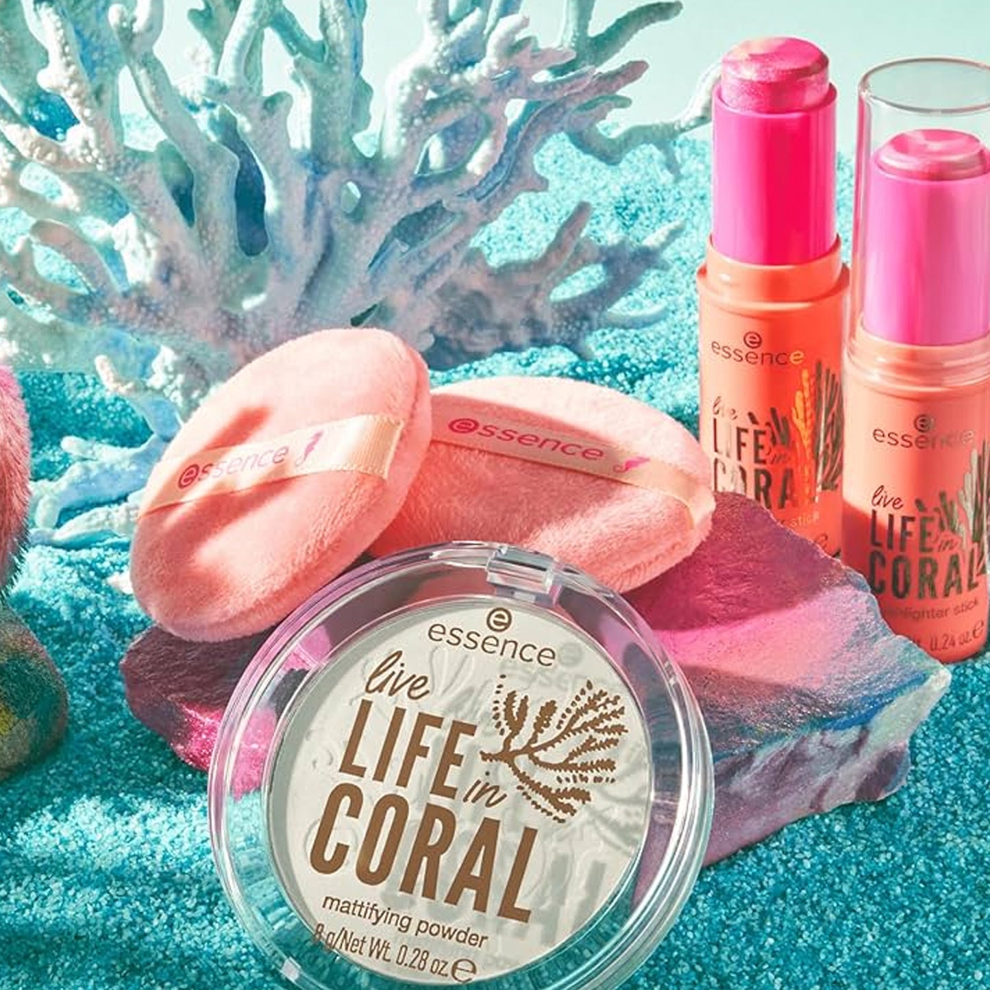 Essence Live Life In Coral Powder Puff Duo 01 1 Piece