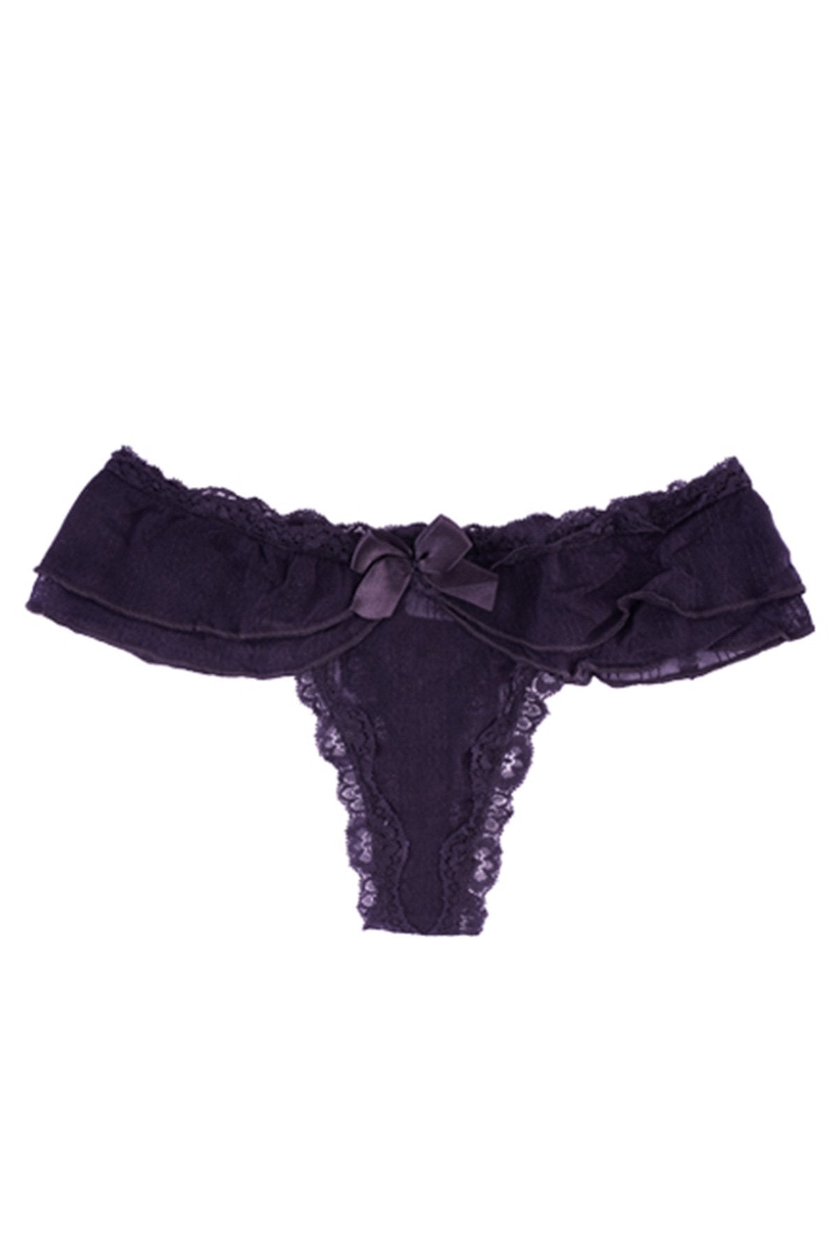 BLS Haut Lace Thong Black