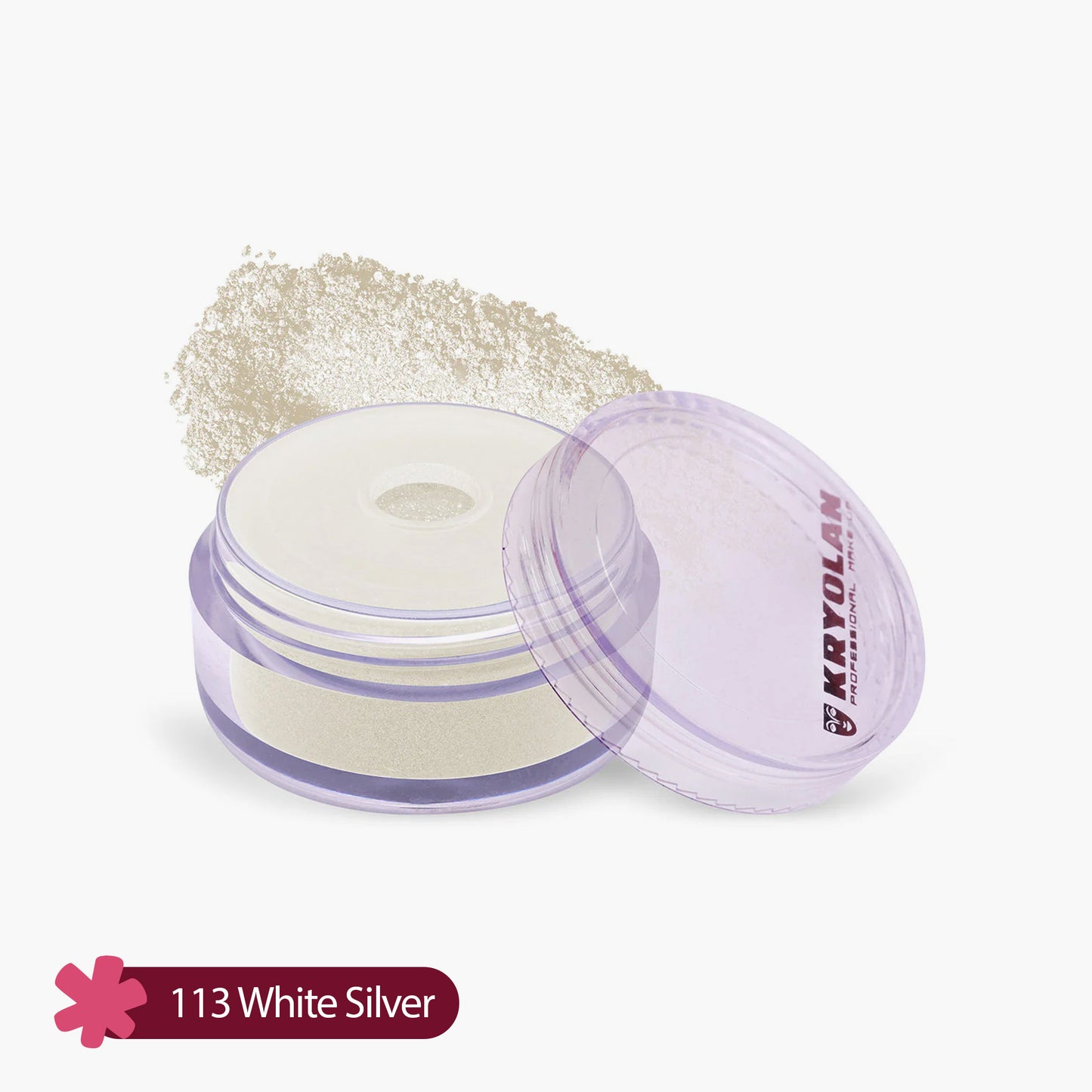 Kryolan Satin Powder 113 White Silver 3gm
