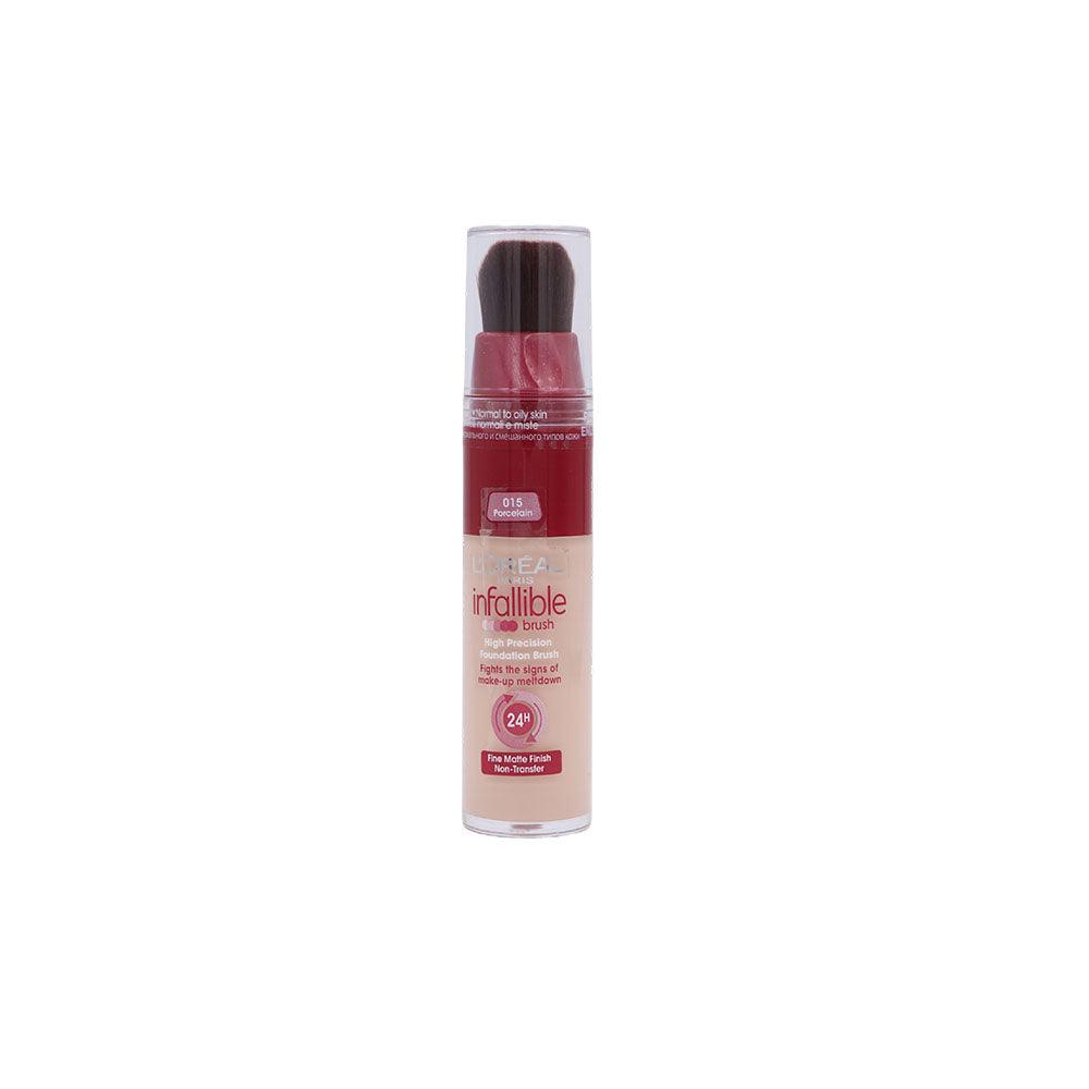 L'Oreal Paris Infallible Brush Ultra Long Wear Foundation 015 Porclain 30ml - TheSkinFit
