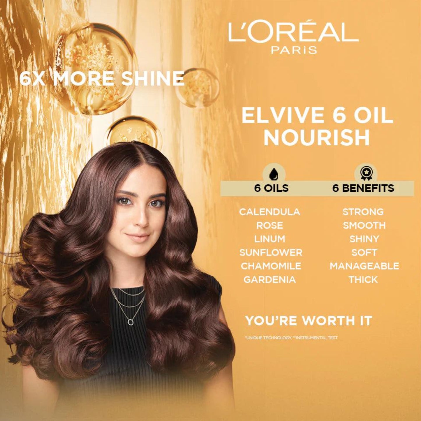 L'Oreal Paris Elvive 6 Oil Nourish Nourishing Shampoo For All Hair Type 175ml