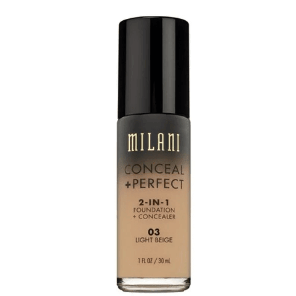Milani Conceal + Perfect 2-IN-1 Foundation 03 Light Beige - TheSkinFit