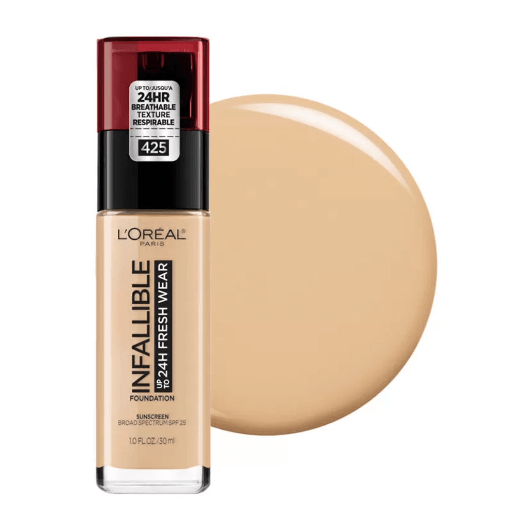 L'Oreal Paris Infallible 24 Hour Fresh Wear Foundation Lightweight 425 Linen 30ml - TheSkinFit