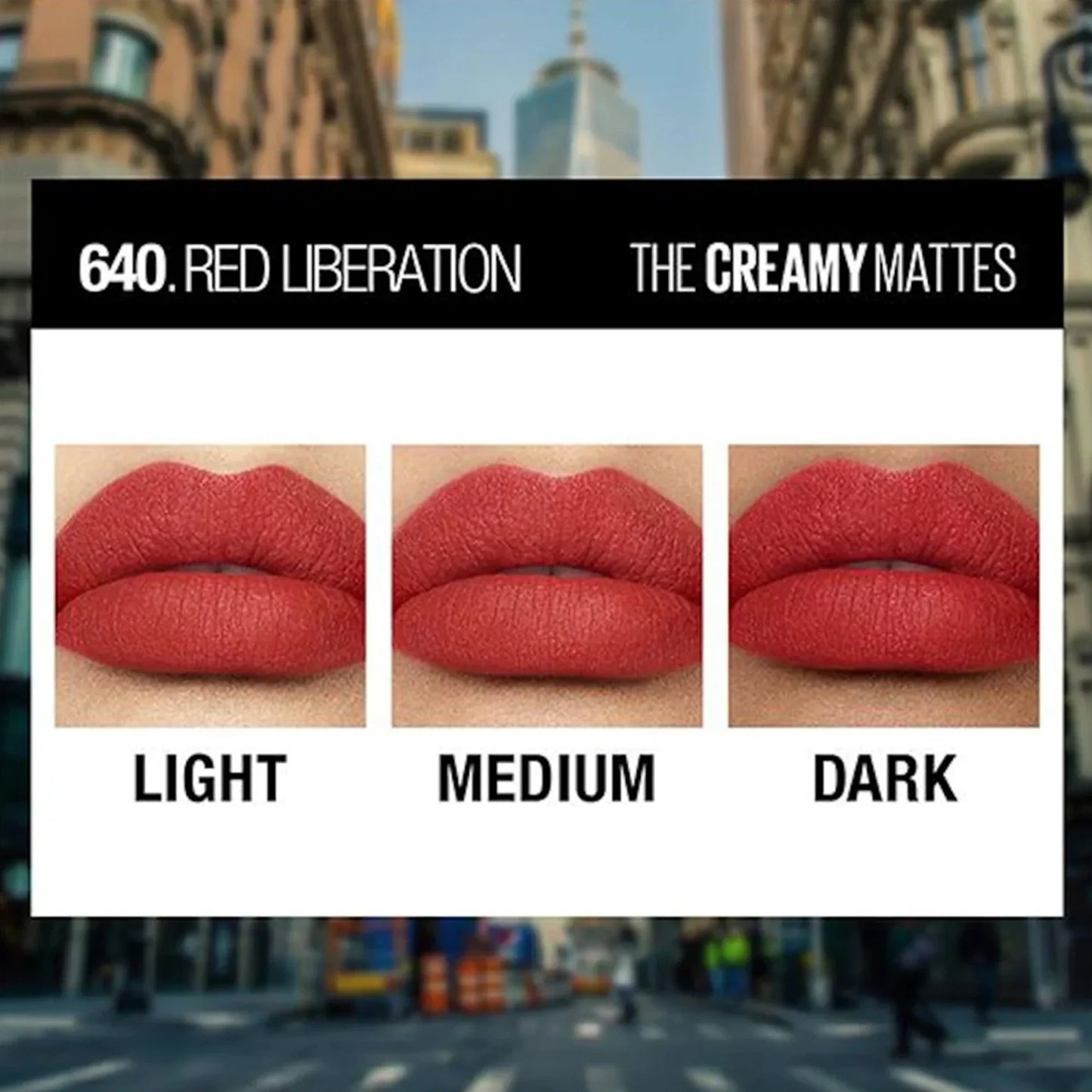 Maybelline Color Sensational The Creamy Mattes Lipstick 640 Red Liberation 3.9gm