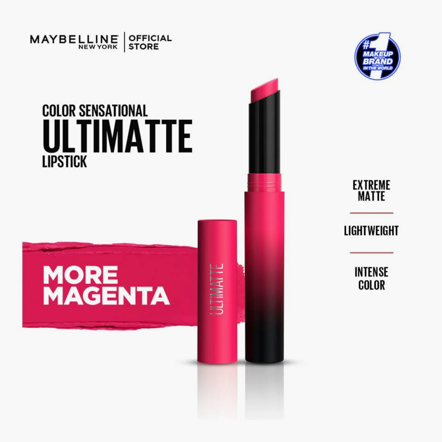 Maybelline Color Sensational Ultimatte Slim Matte Lipstick 399 More Magenta 1.7gm