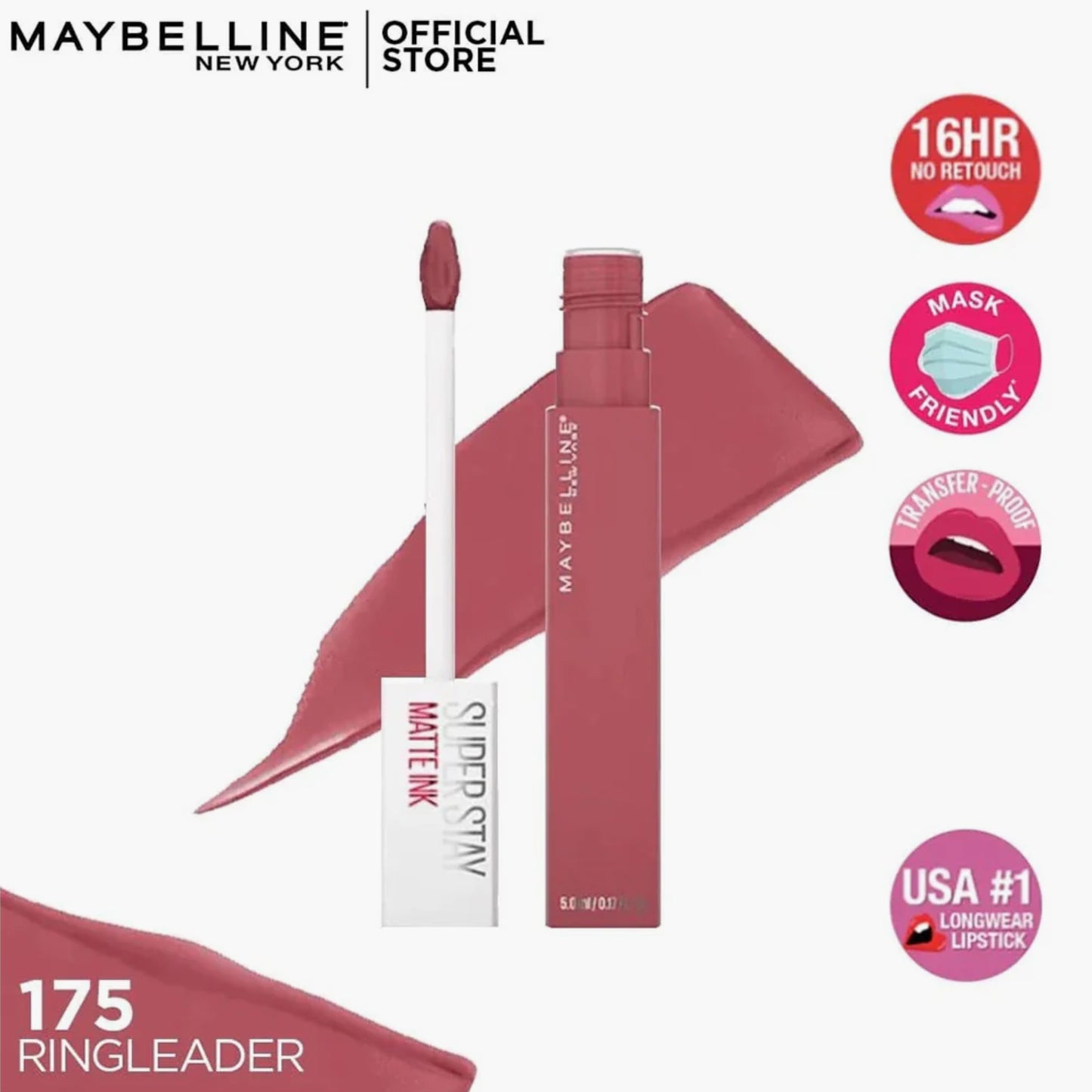 Maybelline Super Stay Matte Ink Liquid Lipstick 175 Ringleader 5ml
