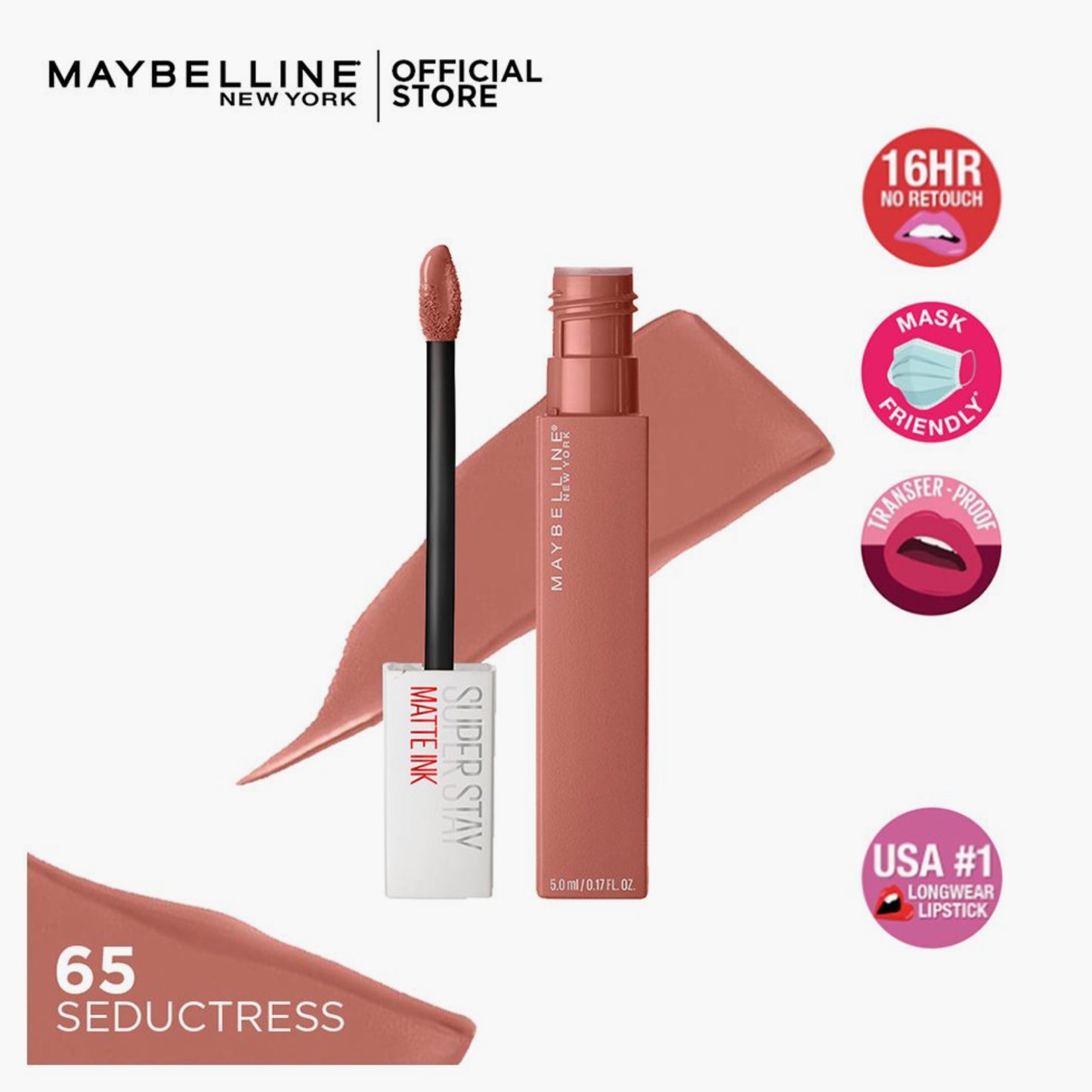 Maybelline Super Stay Matte Ink Liquid Lipstick 65 Seductress 5ml