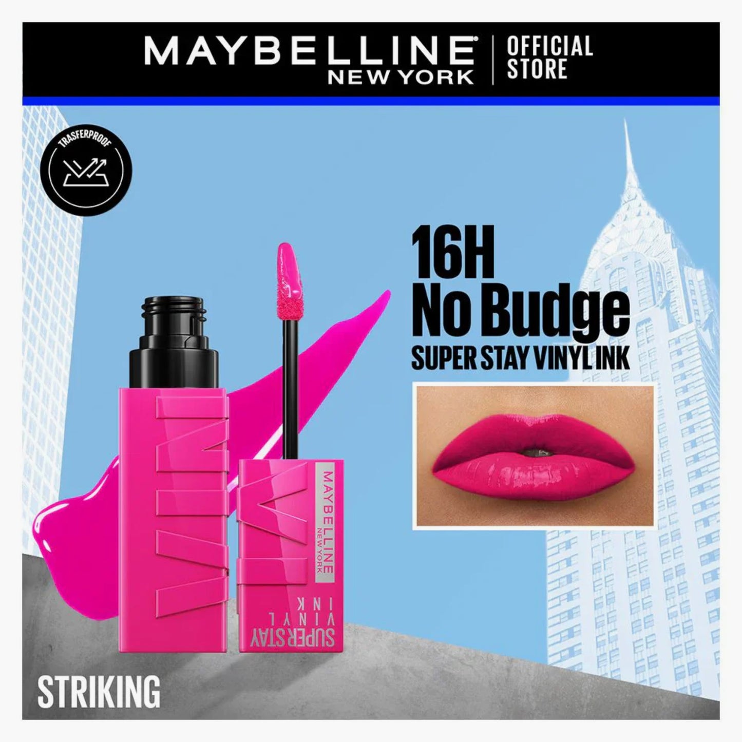 Maybelline Super Stay Vinyl Ink Liquid Lipstick 150 Striking 4.2ml