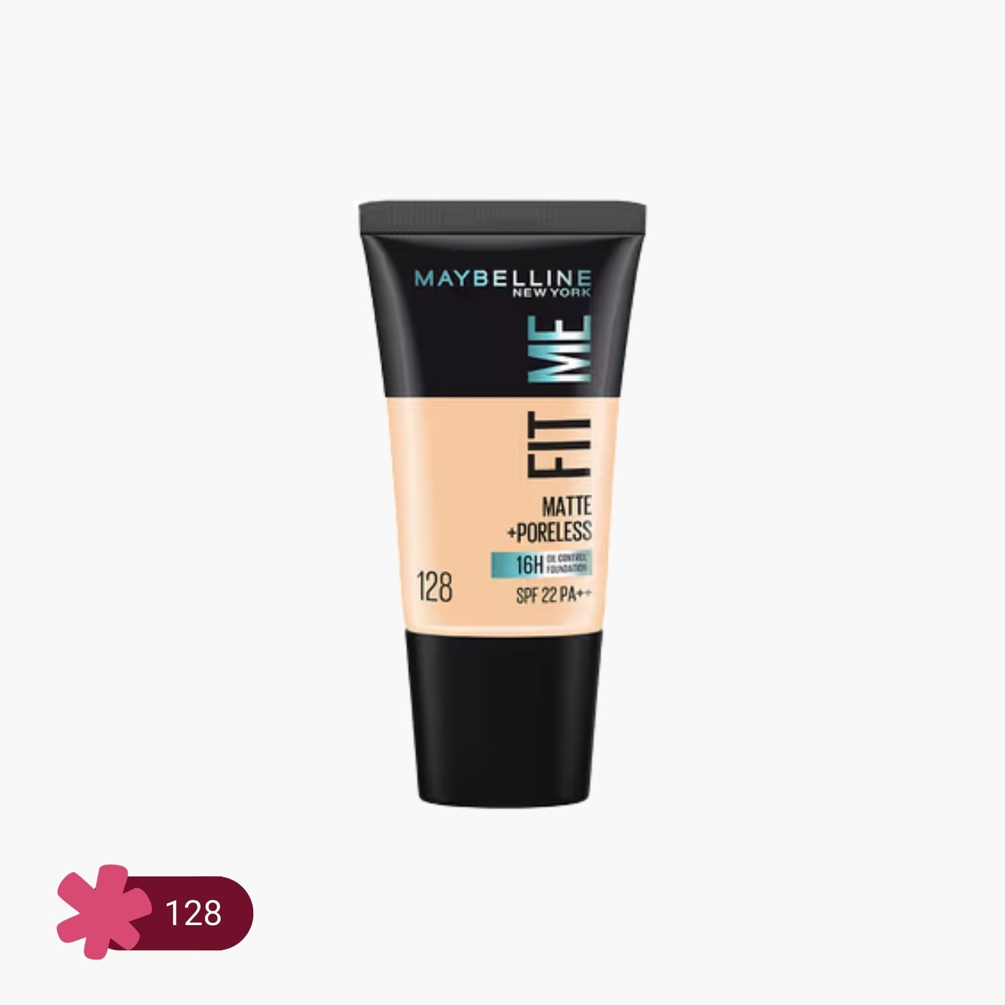 Maybelline Fit Me Matte+Poreless 16H Oil Control Foundation SPF 22 PA++ 128 18ml