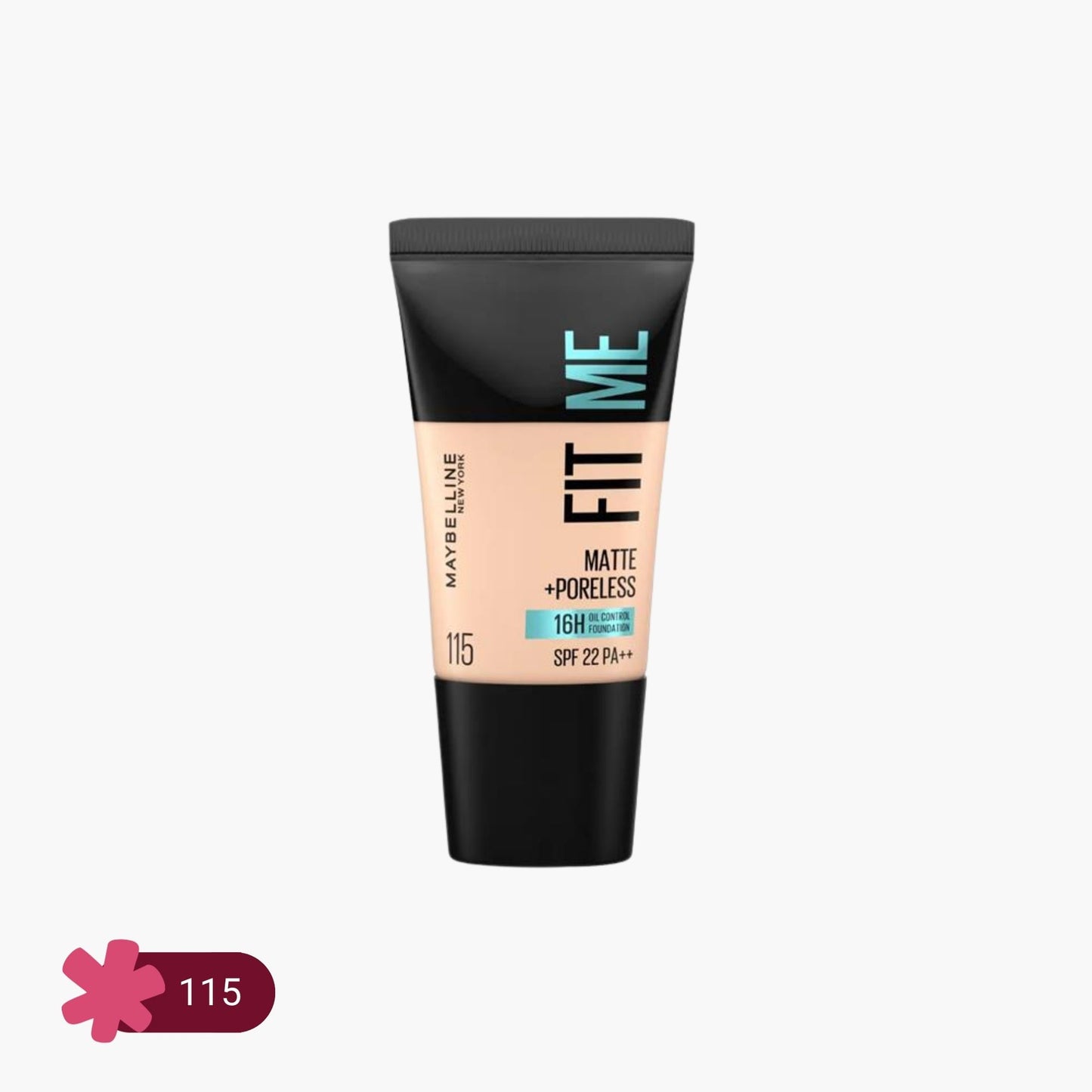 Maybelline Fit Me Matte+Poreless 16H Oil Control Foundation SPF 22 PA++ 115 18ml