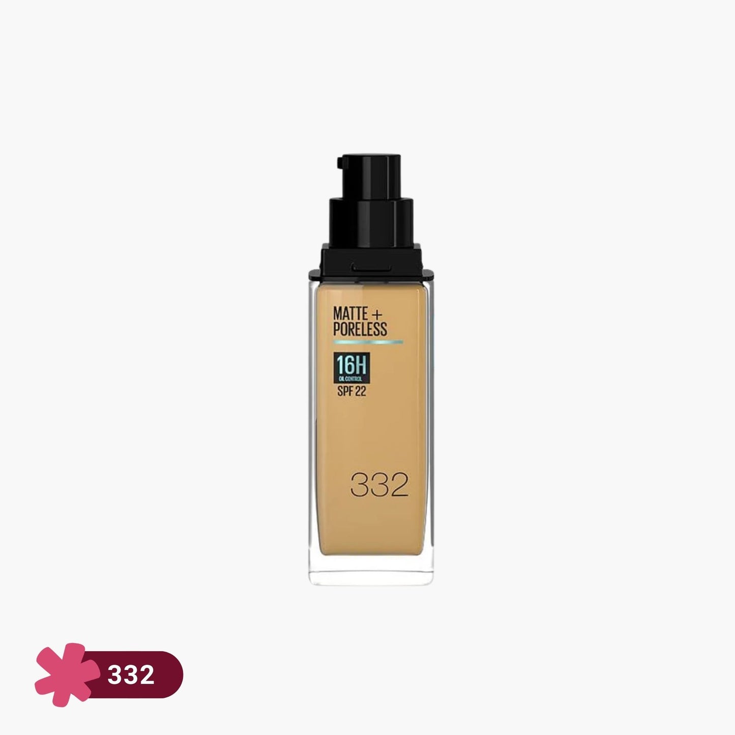 Maybelline Fit Me Matte+Poreless 16H Oil Control Liquid Foundation Normal to Oily SPF 22 332 30ml