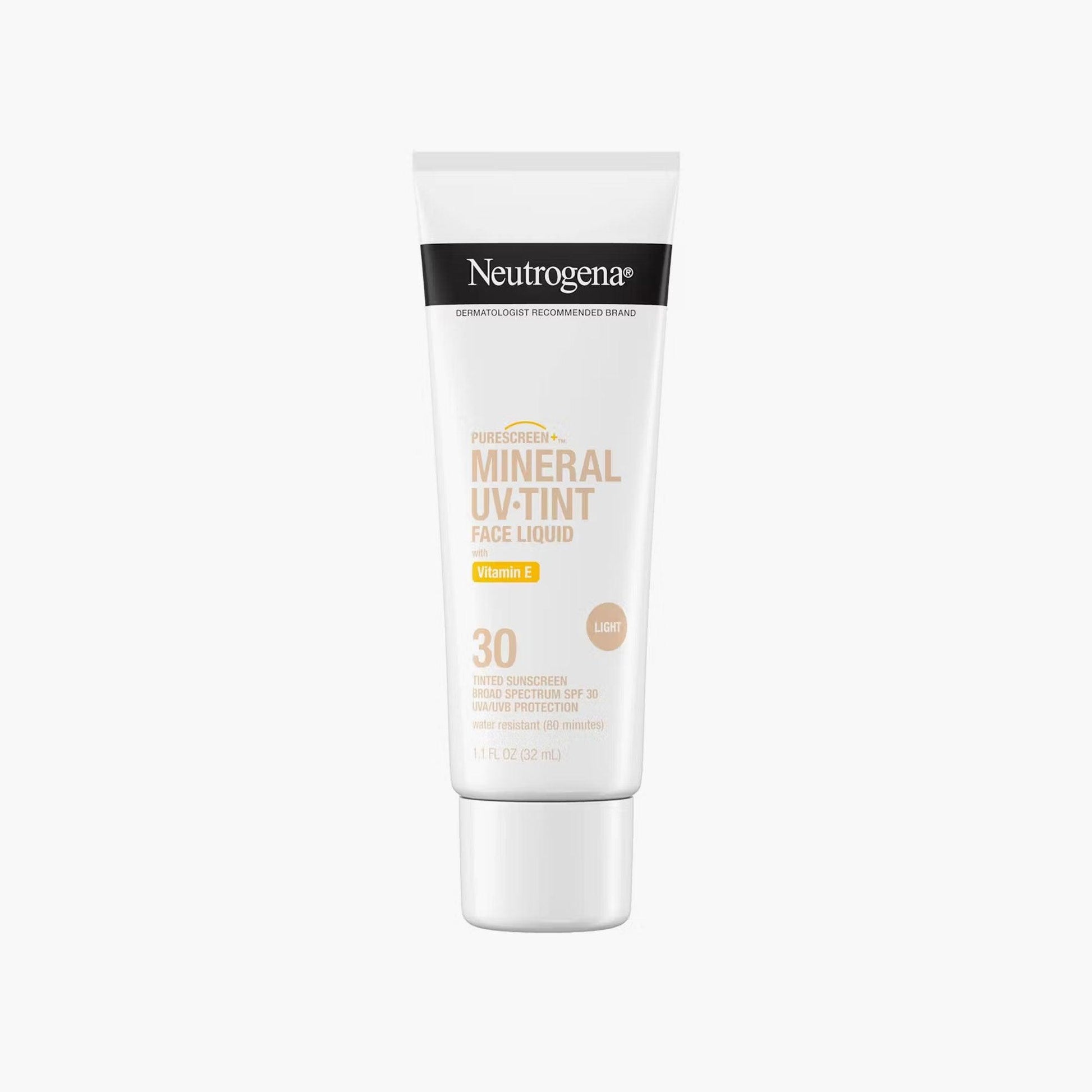 Neutrogena Purescreen + Mineral UV Tint Face Liquid Vitamin E Tinted Sunscreen Light 32ml - TheSkinFit