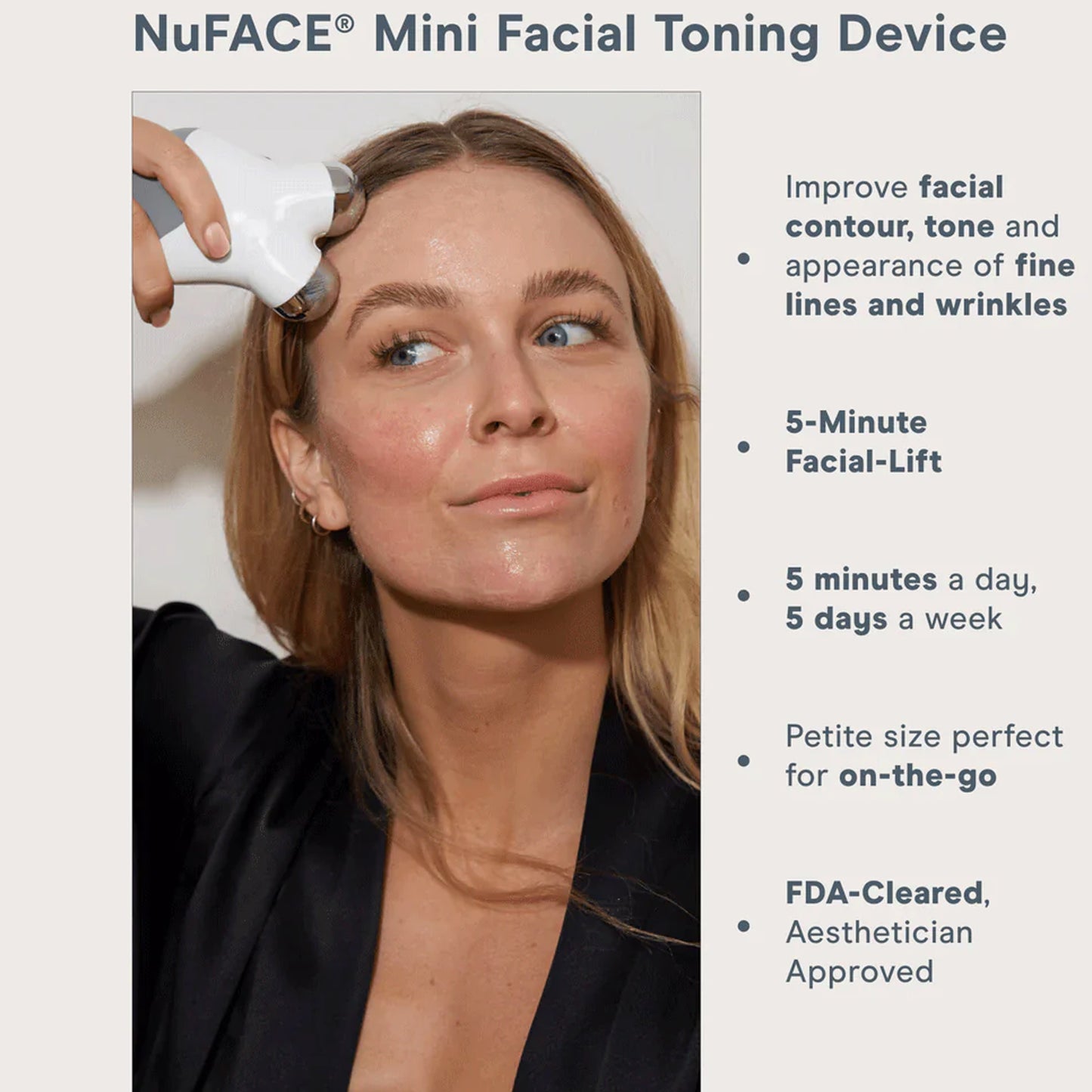 NuFace Mini Facial Tonning Device + Hydrating Aqua Gel 50ml
