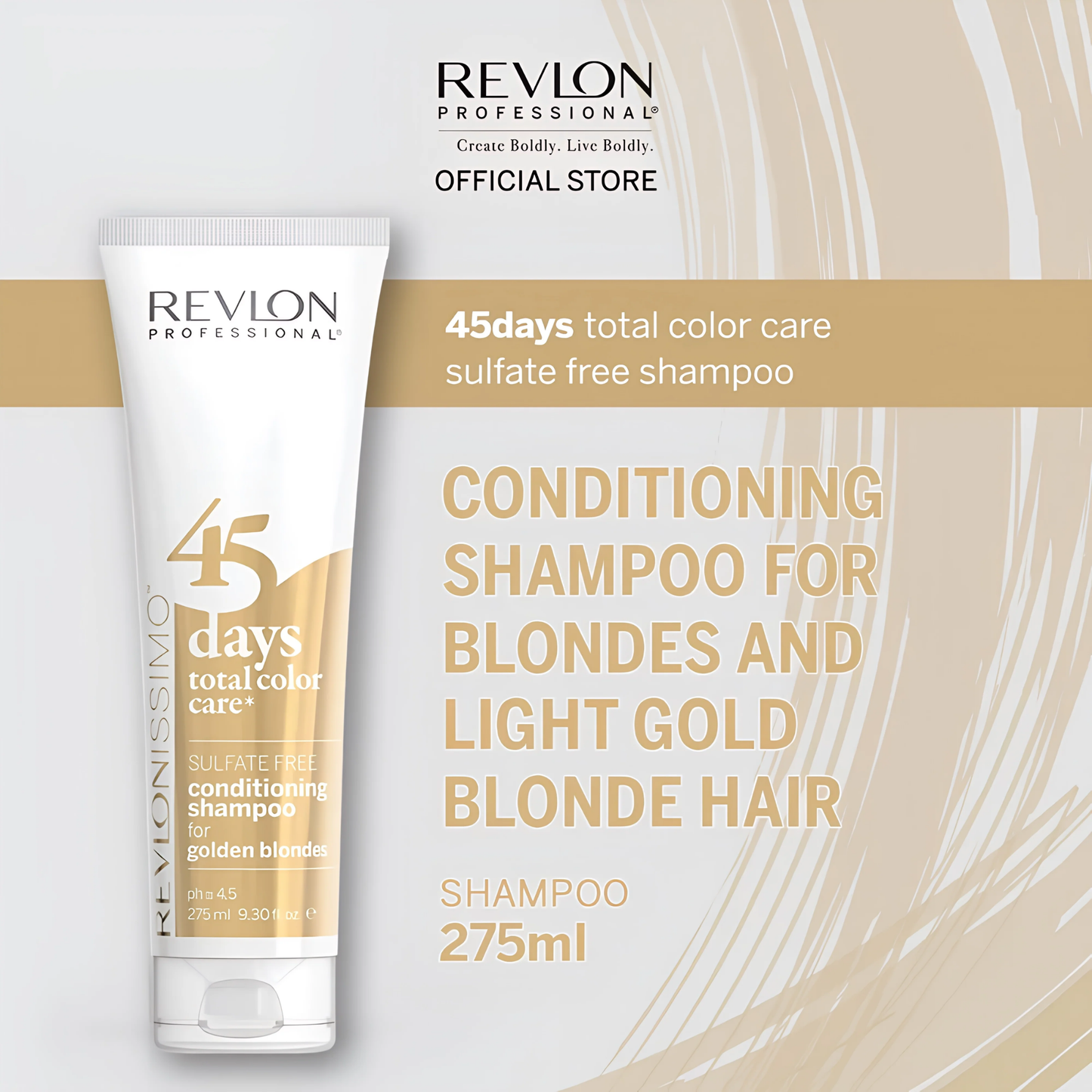 Revlonissimo 45 Days Total Color Care Conditioning Shampoo Golden Blondes 275ml