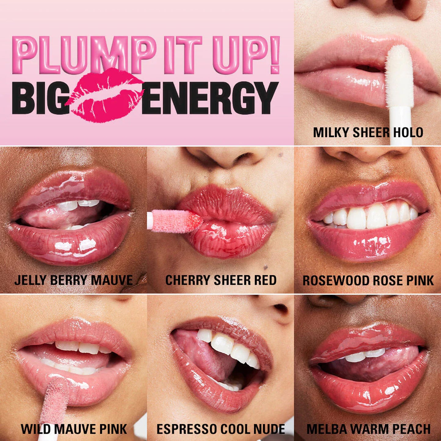 Revolution Pout Bomb Plumping Lip Gloss Wild Mauve Pink 4.4ml