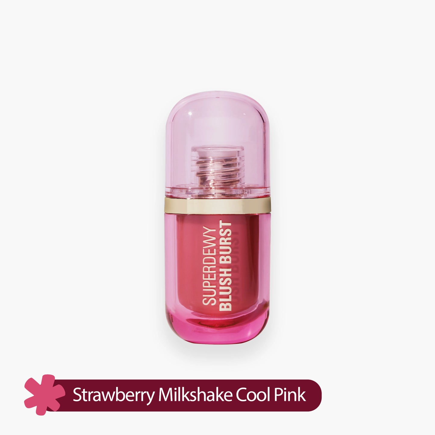 Revolution Superdewy Liquid Blush Burst Strawberry Milkshake Cool Pink 4.2ml