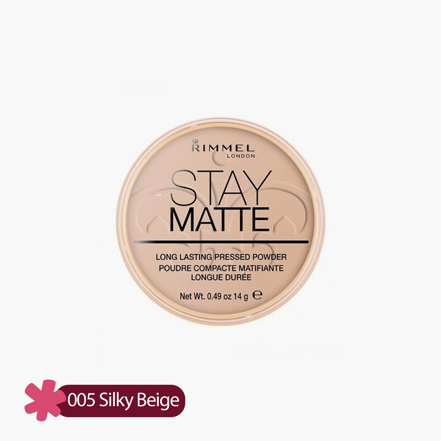 Rimmel Stay Matte Long Lasting Pressed Powder 005 Silky Beige 14gm