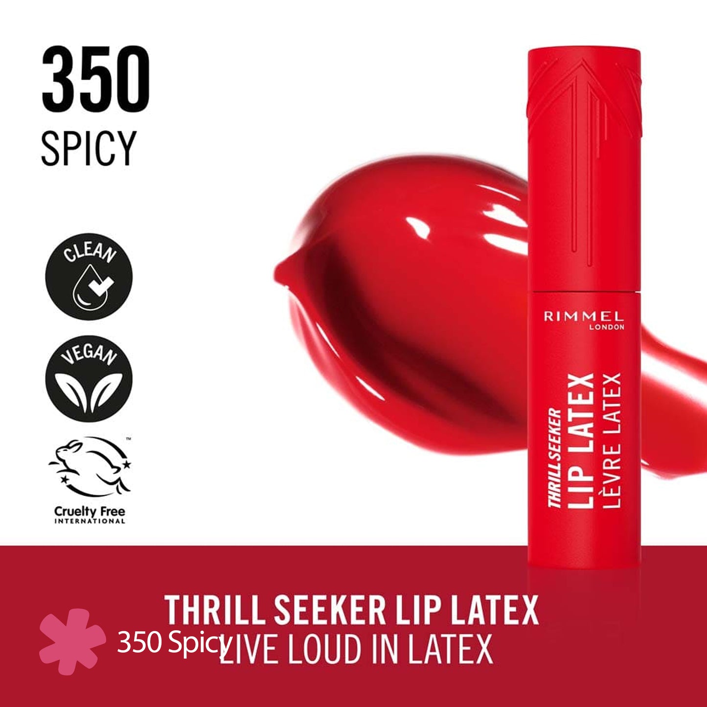Rimmel Thrill Seeker Lip Latex Liquid Lipstick 350 Spicy 1 Piece
