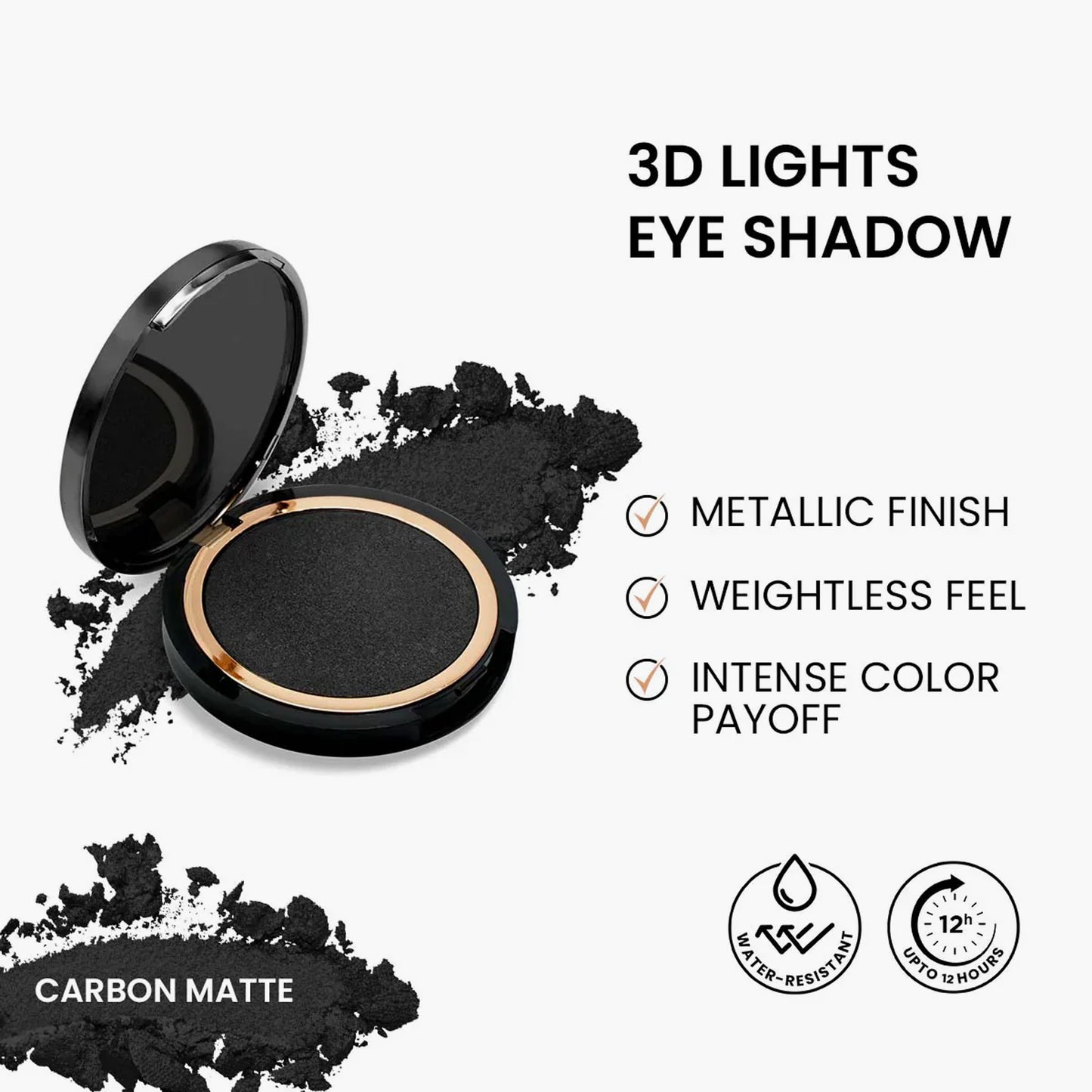 ST London 3D Lights Frosted Cream Eye Shadow Carbon Matte 8gm